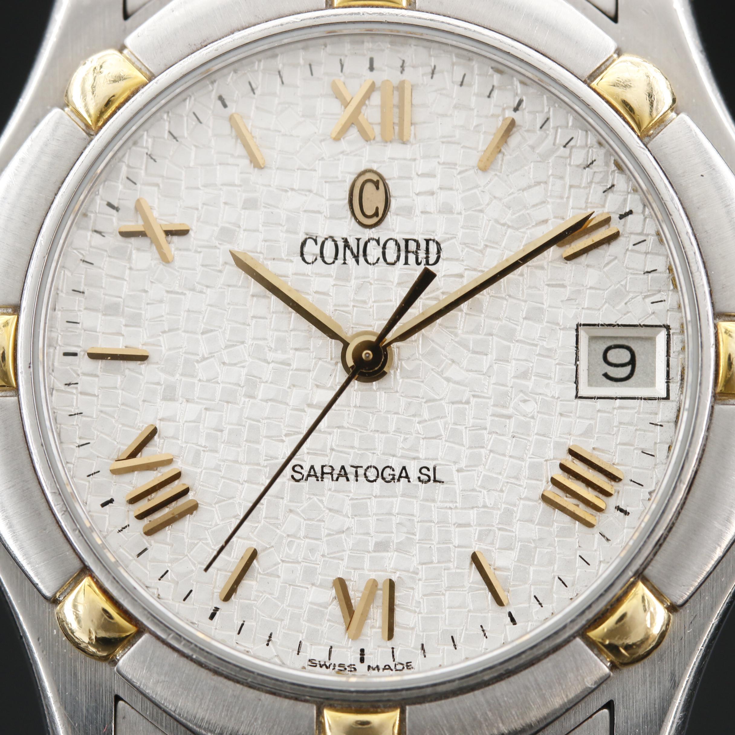 Concord Saratoga SL Mosaic Dial 18K and Stainless Steel Quartz Watch