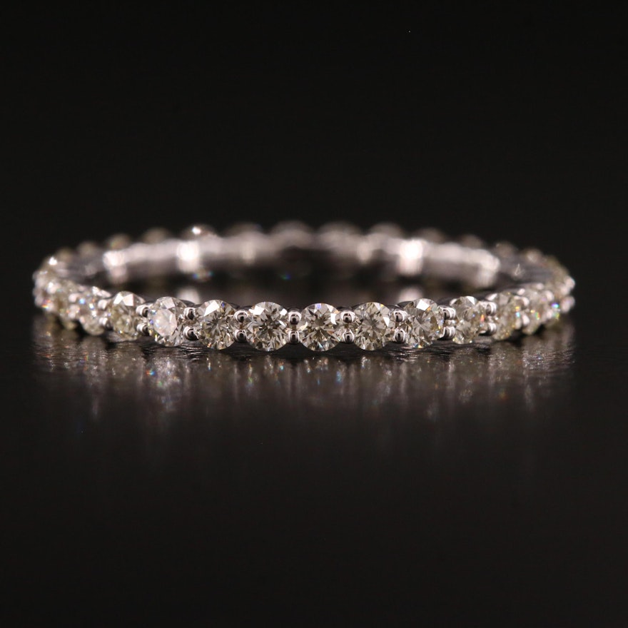 A Jaffe 14K Diamond Eternity Prong Band