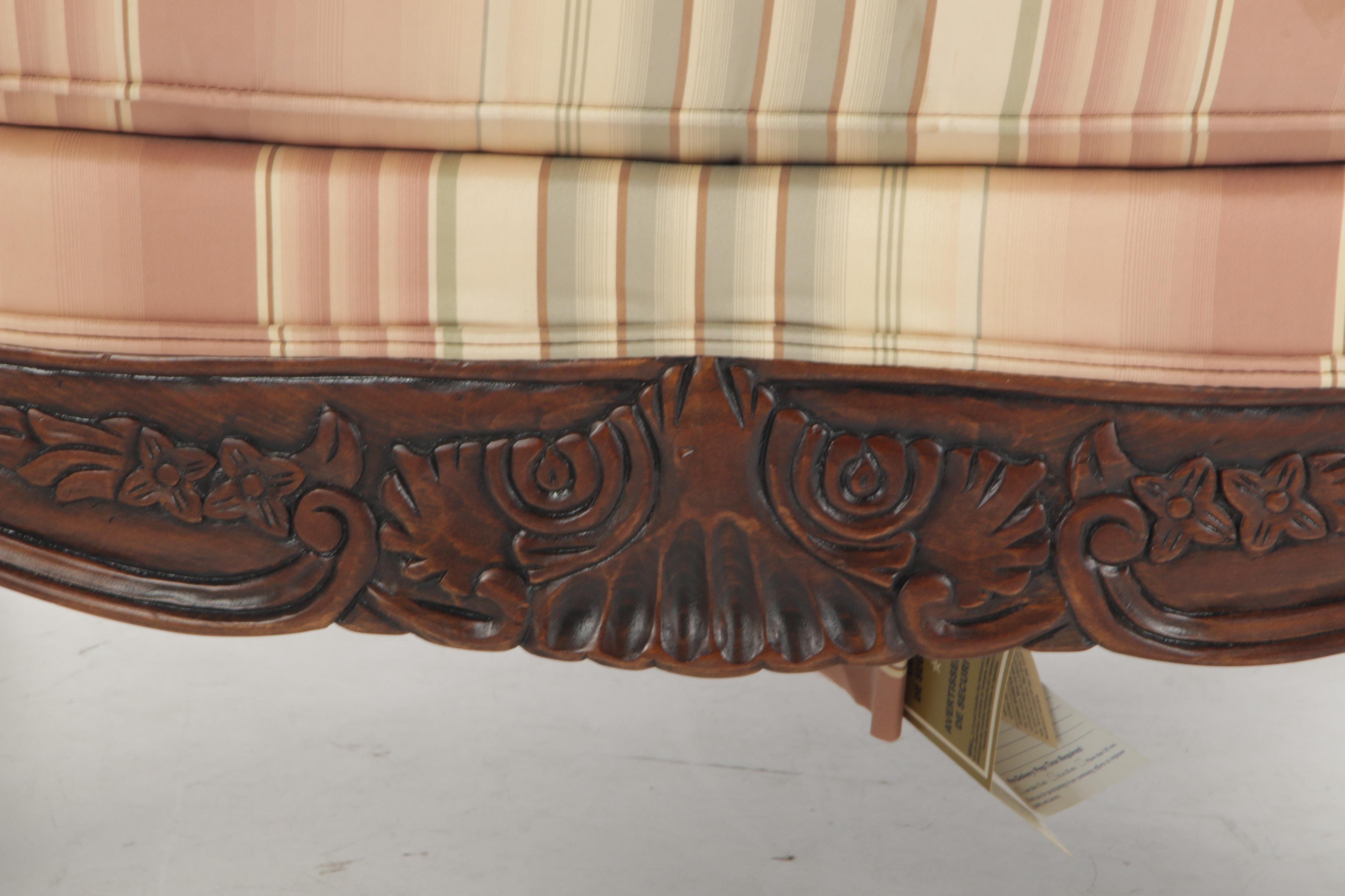 Ethan Allen Louis XV Style Over-Sized Chair and Ottoman