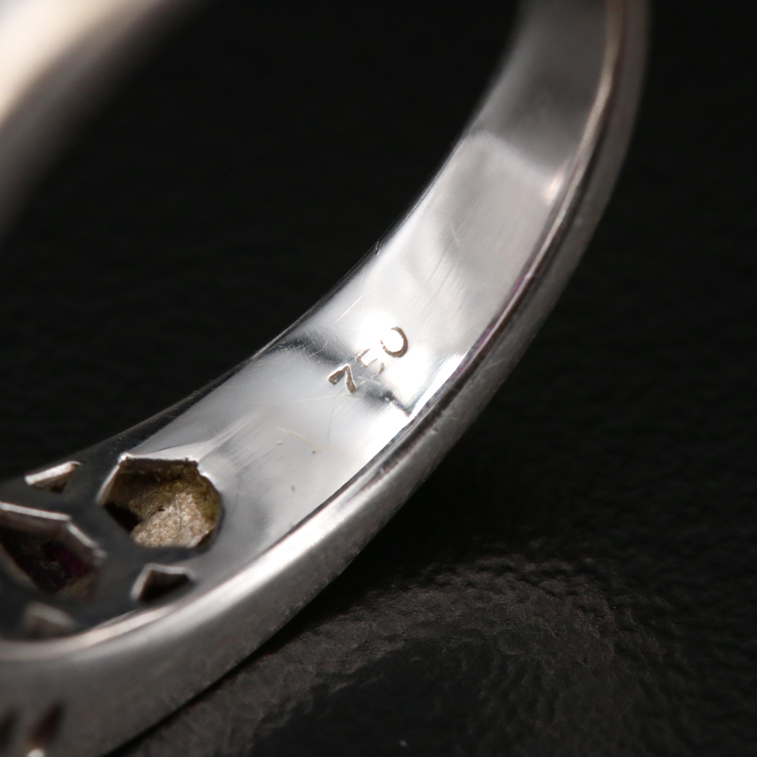 18K Gold Diamond and Ruby Ring