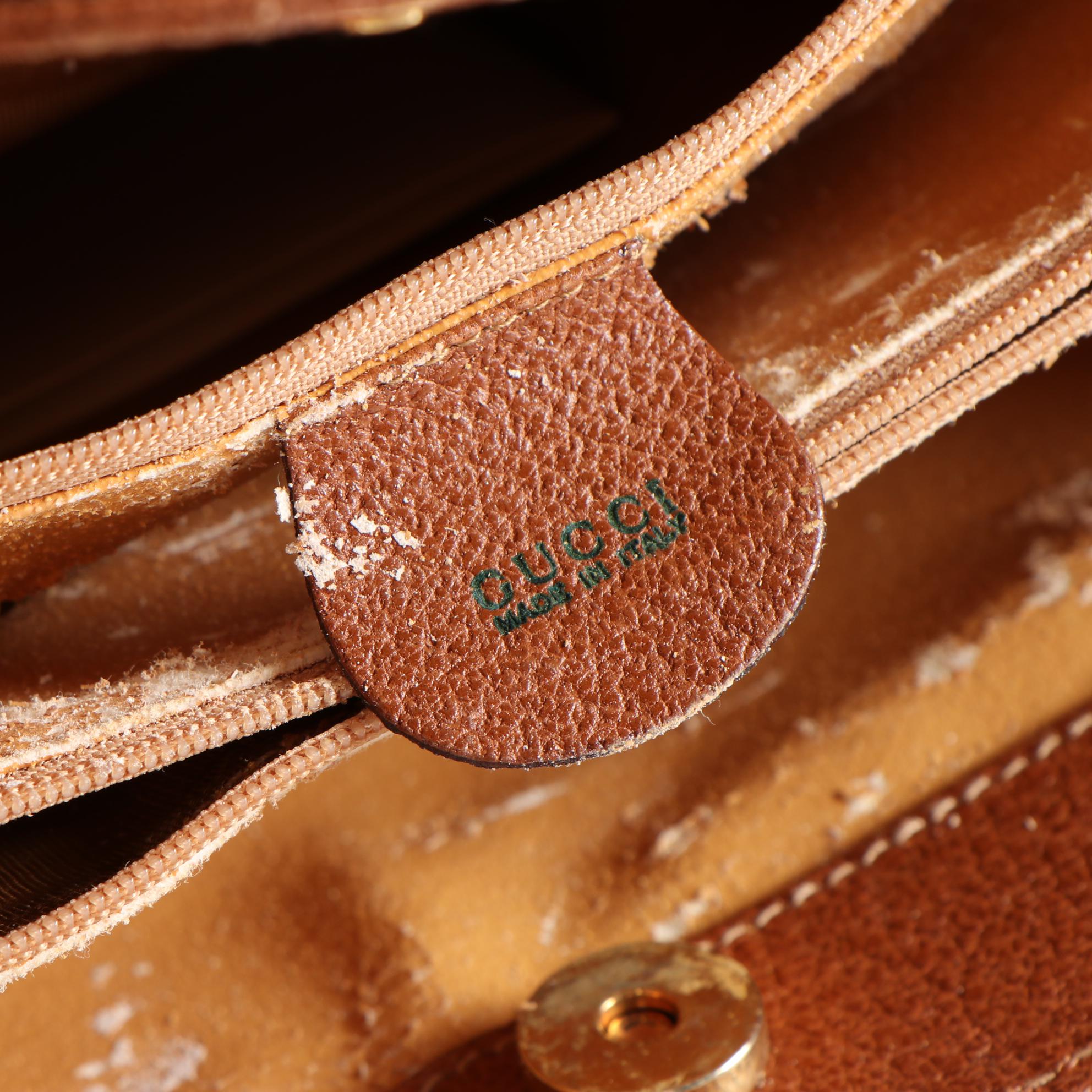 Gucci Bamboo Brown Leather Tote Bag