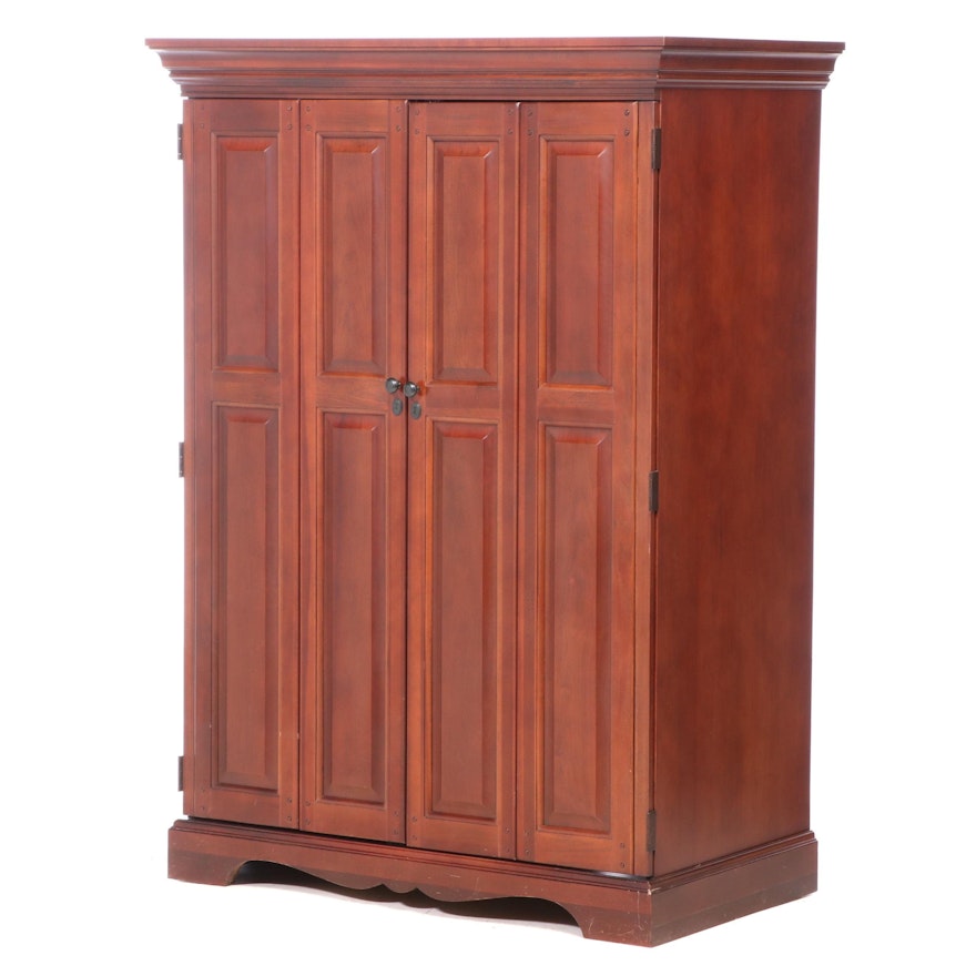 Hooker Furniture Paneled Cherry-Stained Media Cabinet
