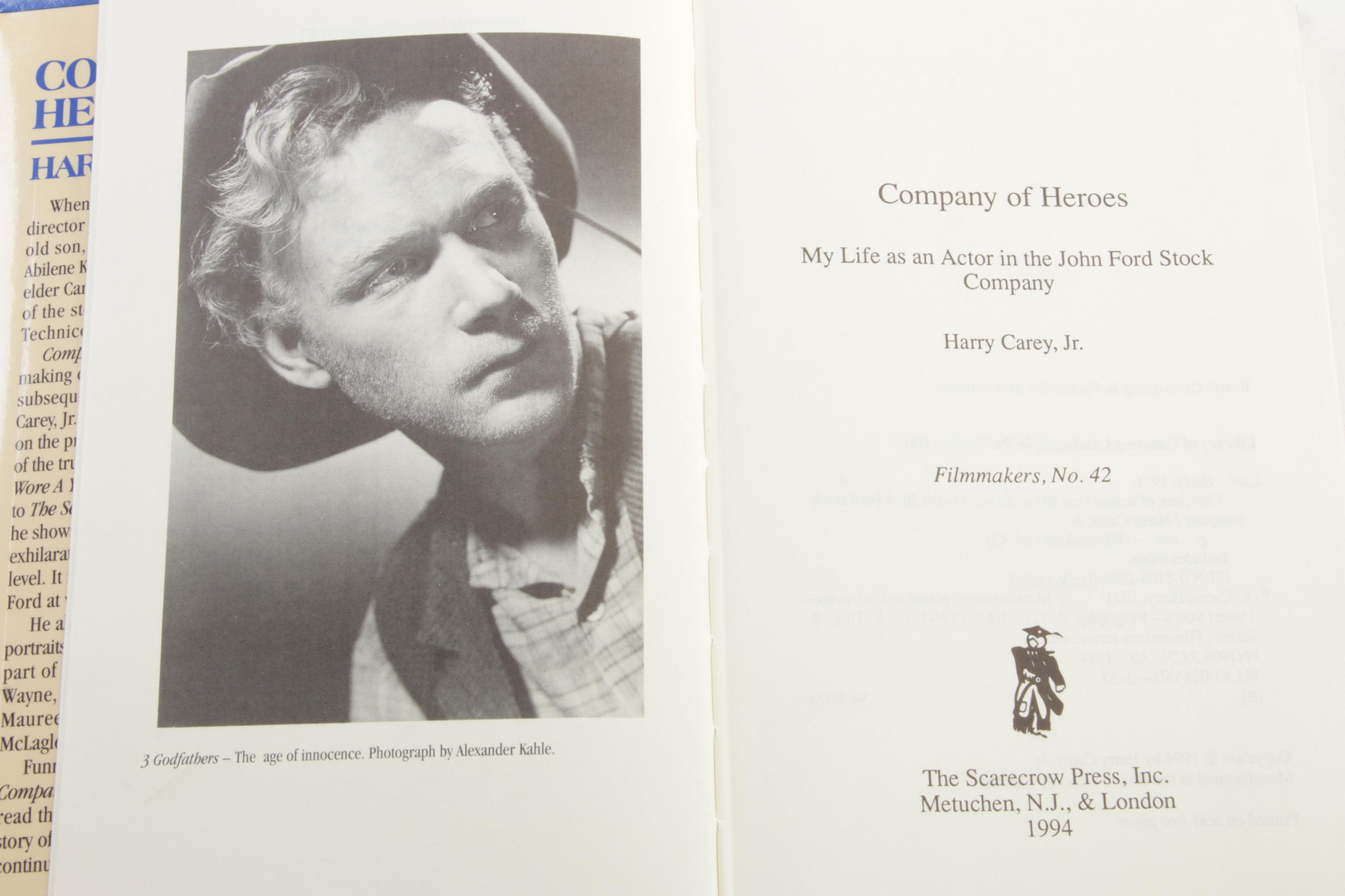 Harry Carey, Jr. Signed "Company of Heroes", First Edition