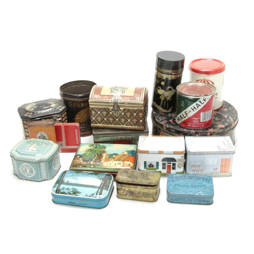 Riley's Toffee Tin, Granger Pipe Tobacco Tin and Various Other Tins, 20th C.