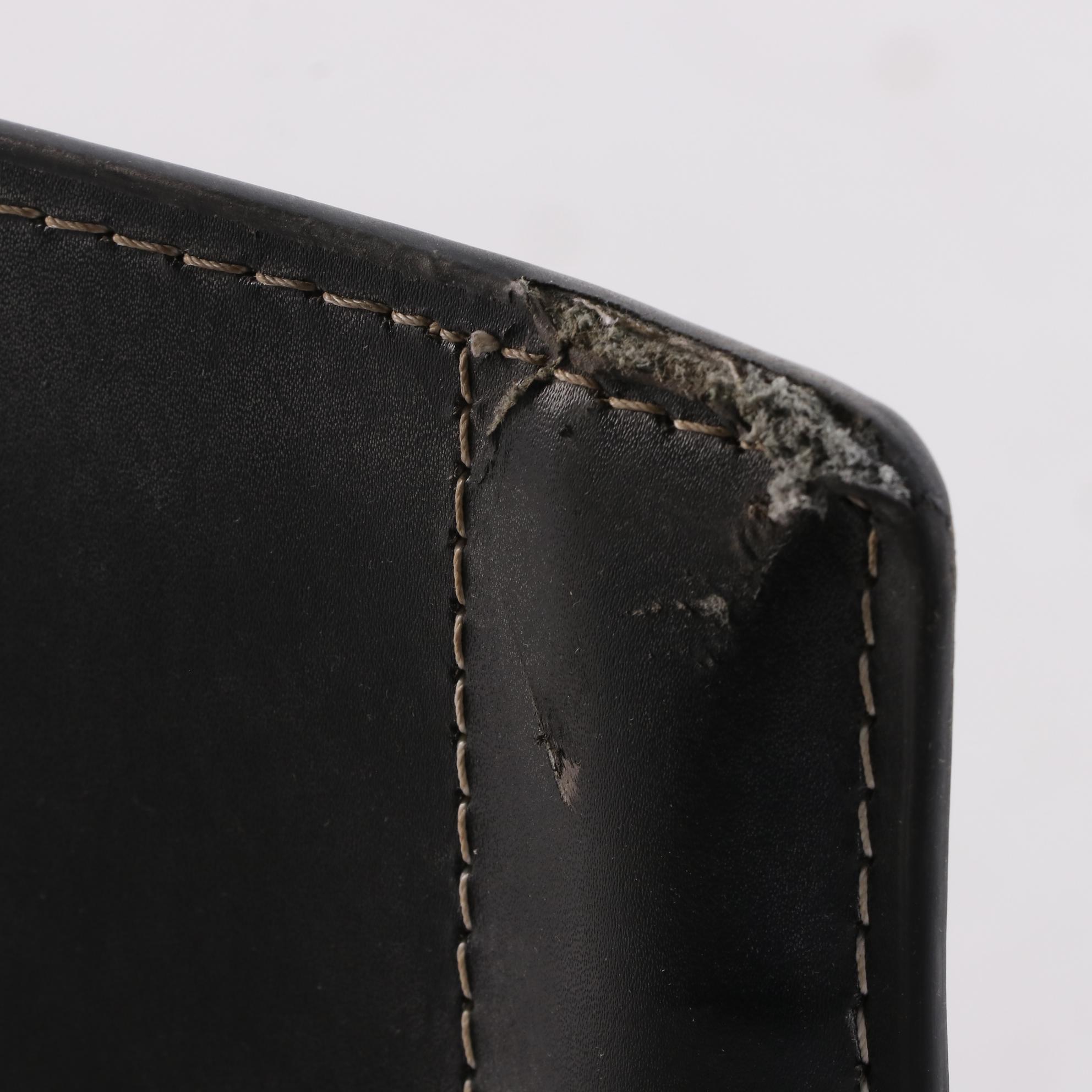 Set of Six Modernist Style Vinyl Upholstered Side Chairs