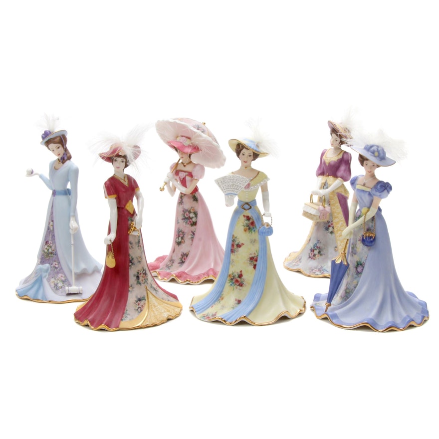 Bradford Exchange "Lena Liu's Elegant Era Bell" Heirloom Porcelain Figurines