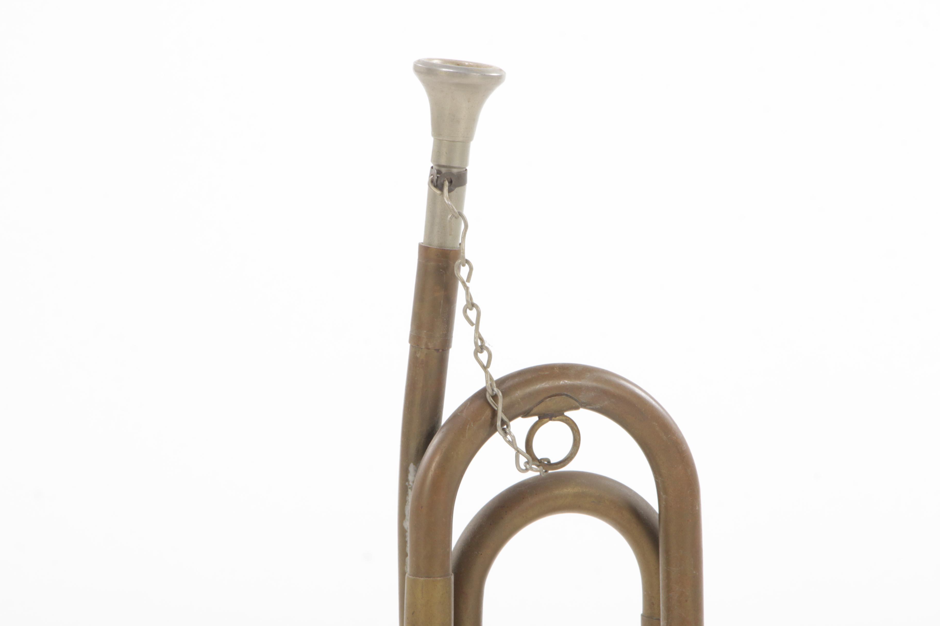 U.S. Regulation Brass Bugle Horn, Early to Mid 20th Century