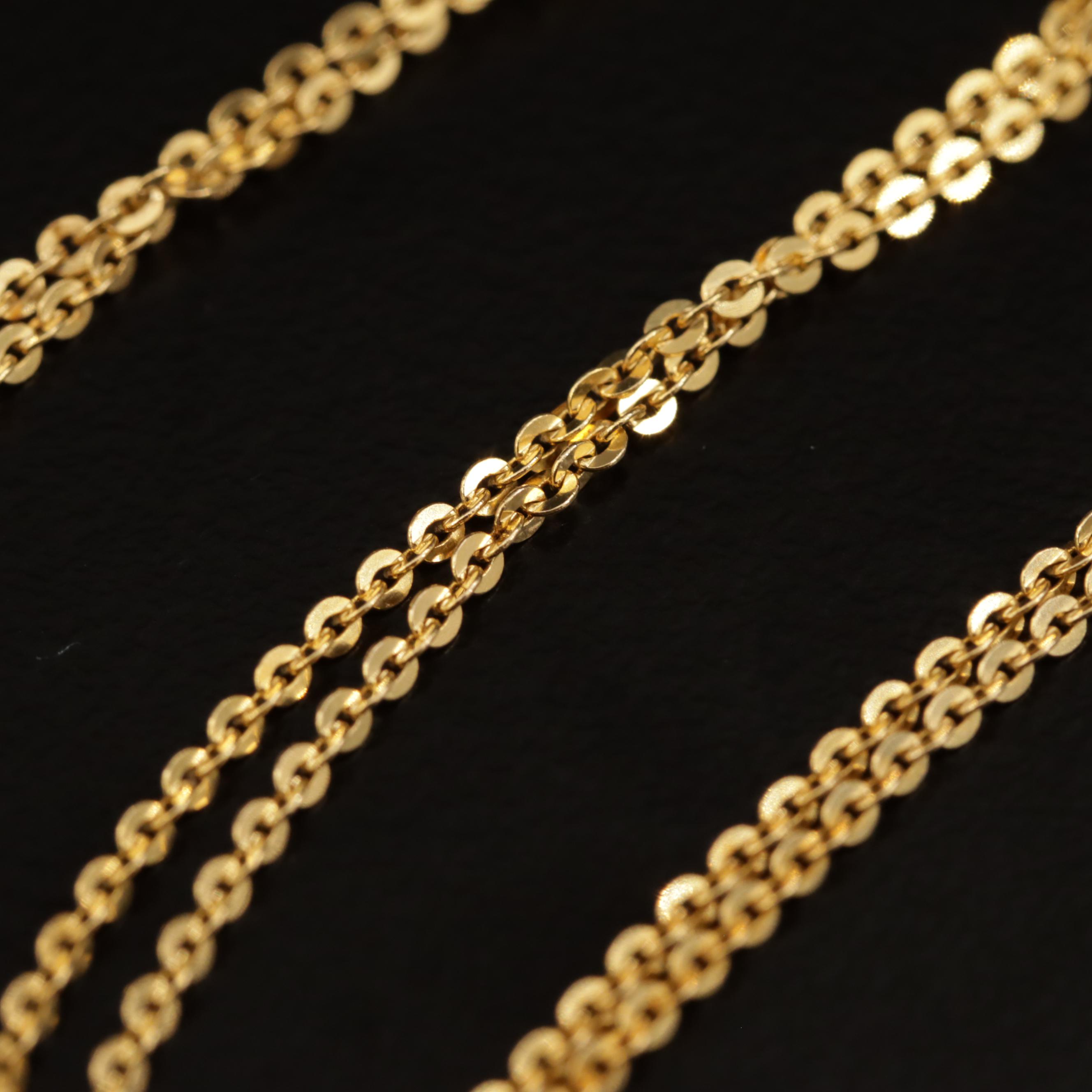 14K Diamond "B" Pendant Necklace