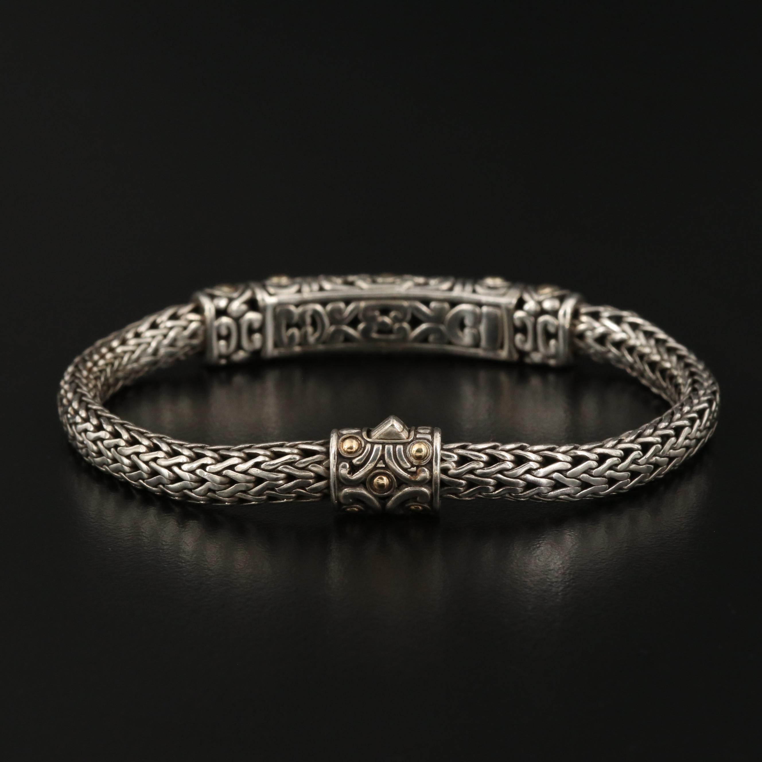 John Hardy Sterling Silver Pearl Bracelet with 18K Accents