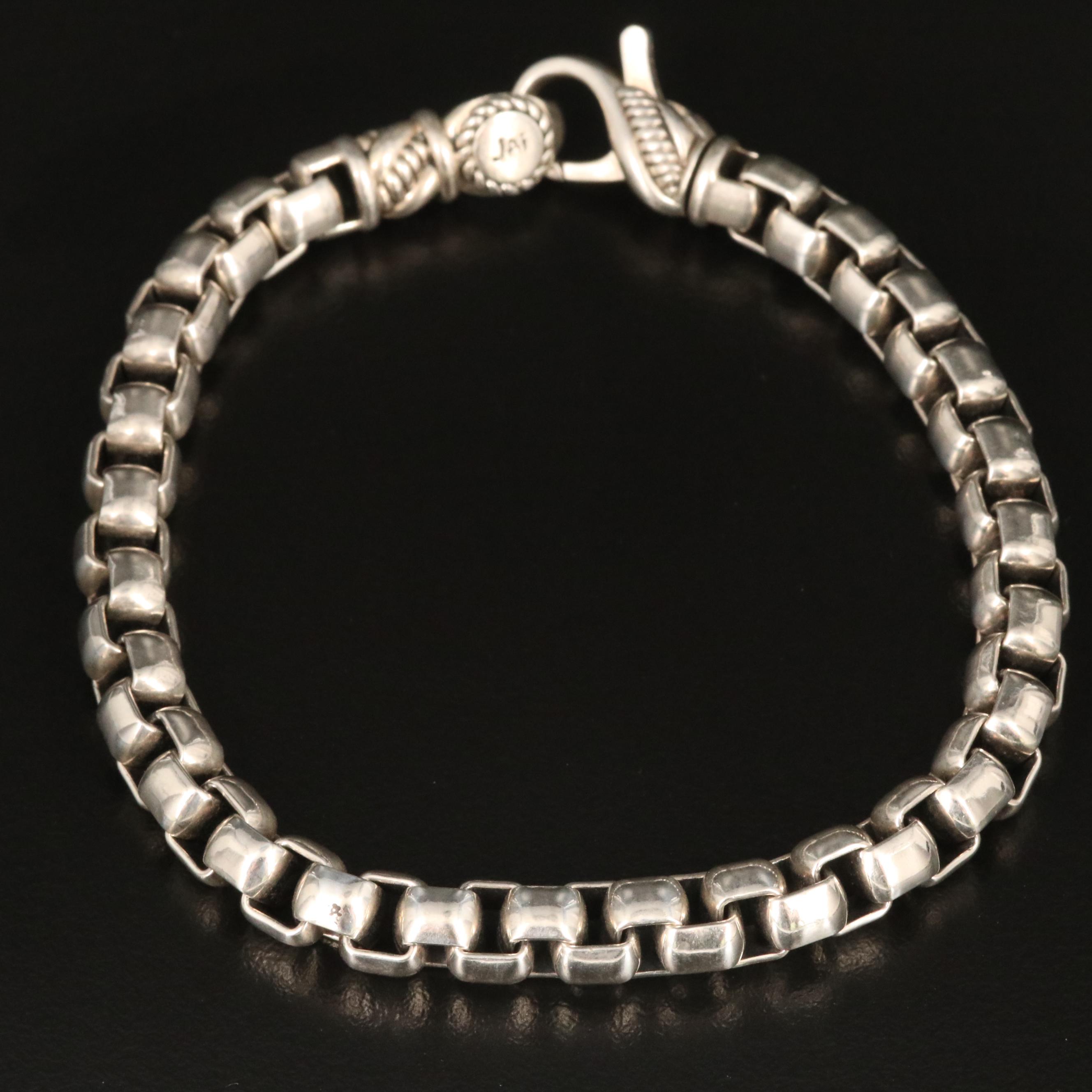JAi Sterling Silver Box Chain Bracelet