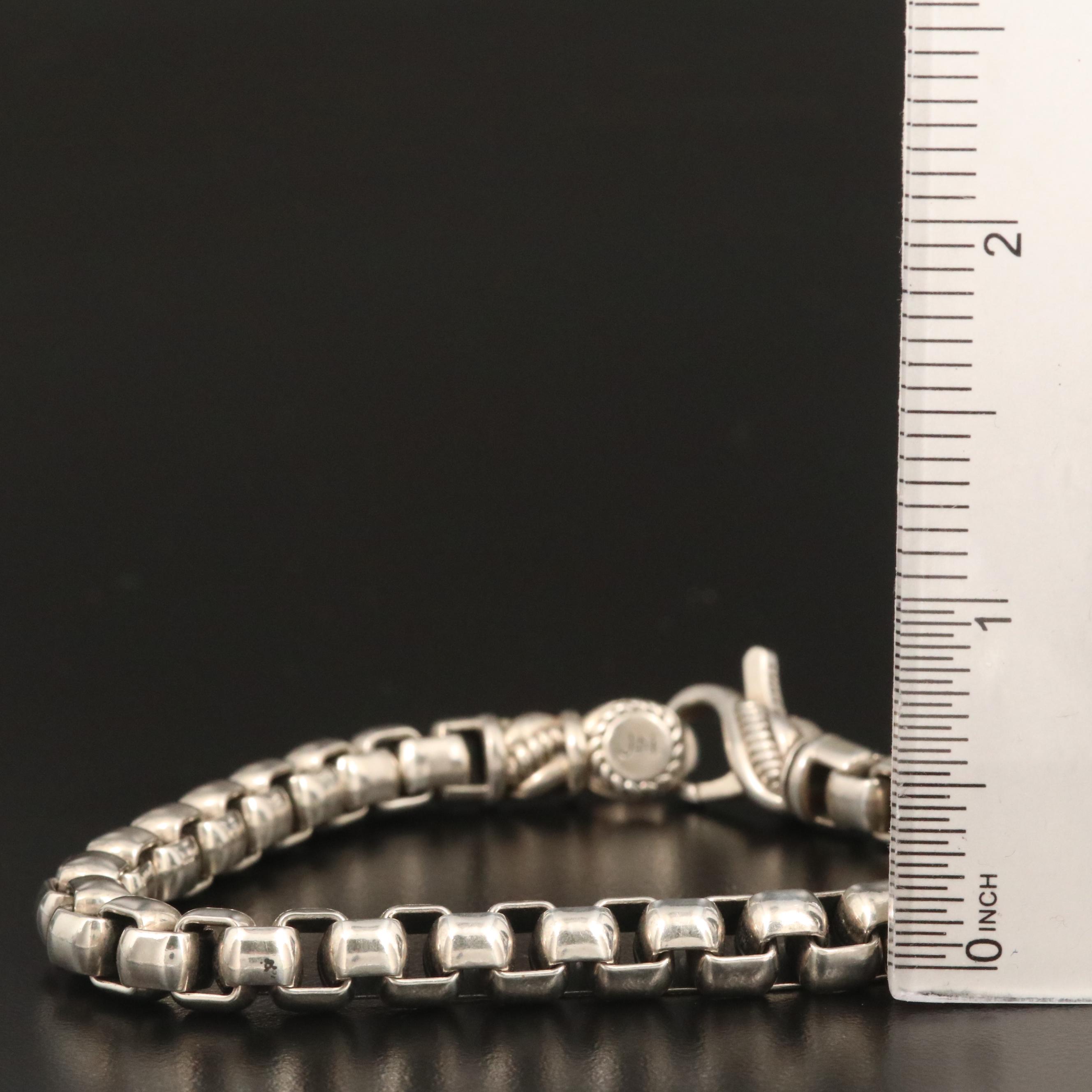 JAi Sterling Silver Box Chain Bracelet