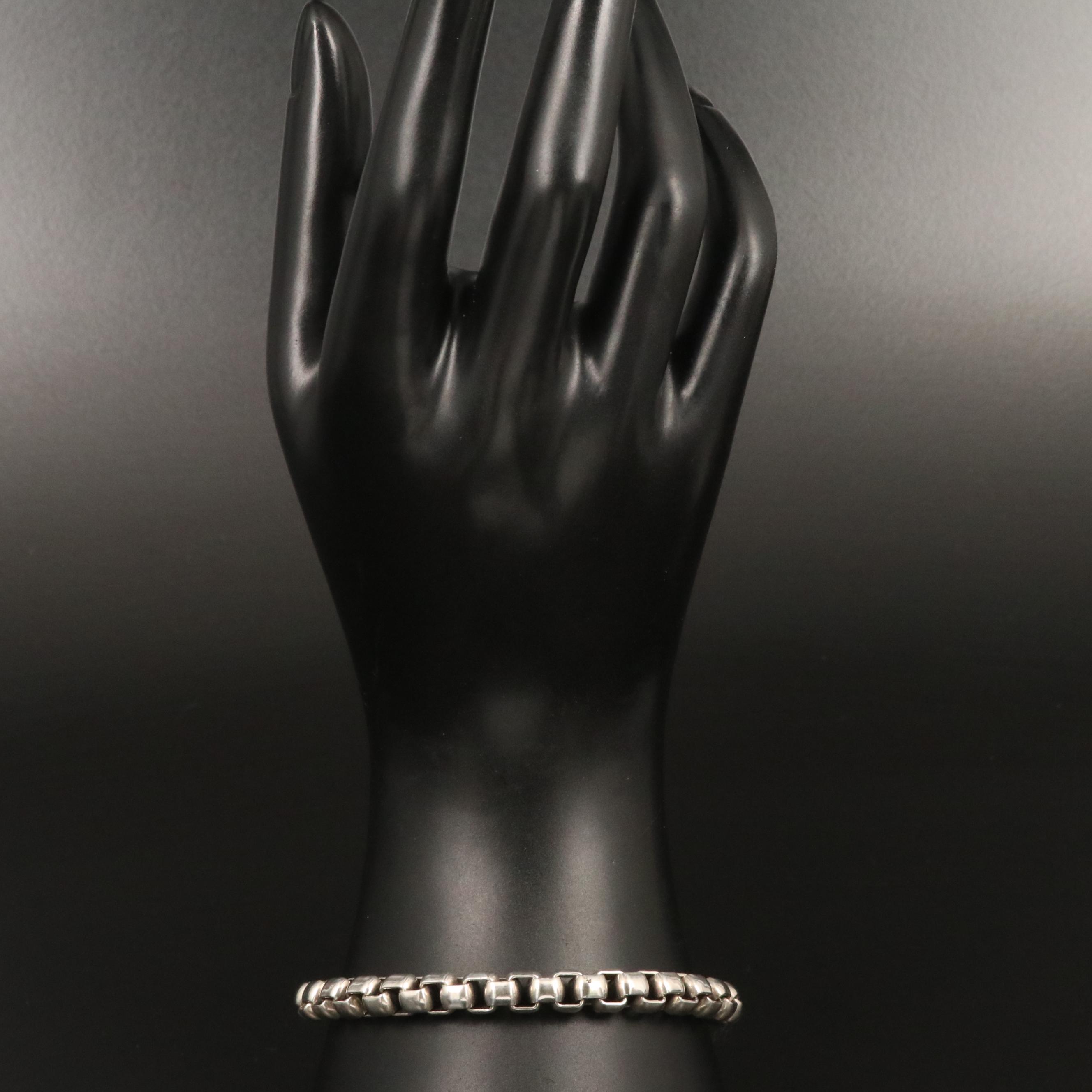 JAi Sterling Silver Box Chain Bracelet