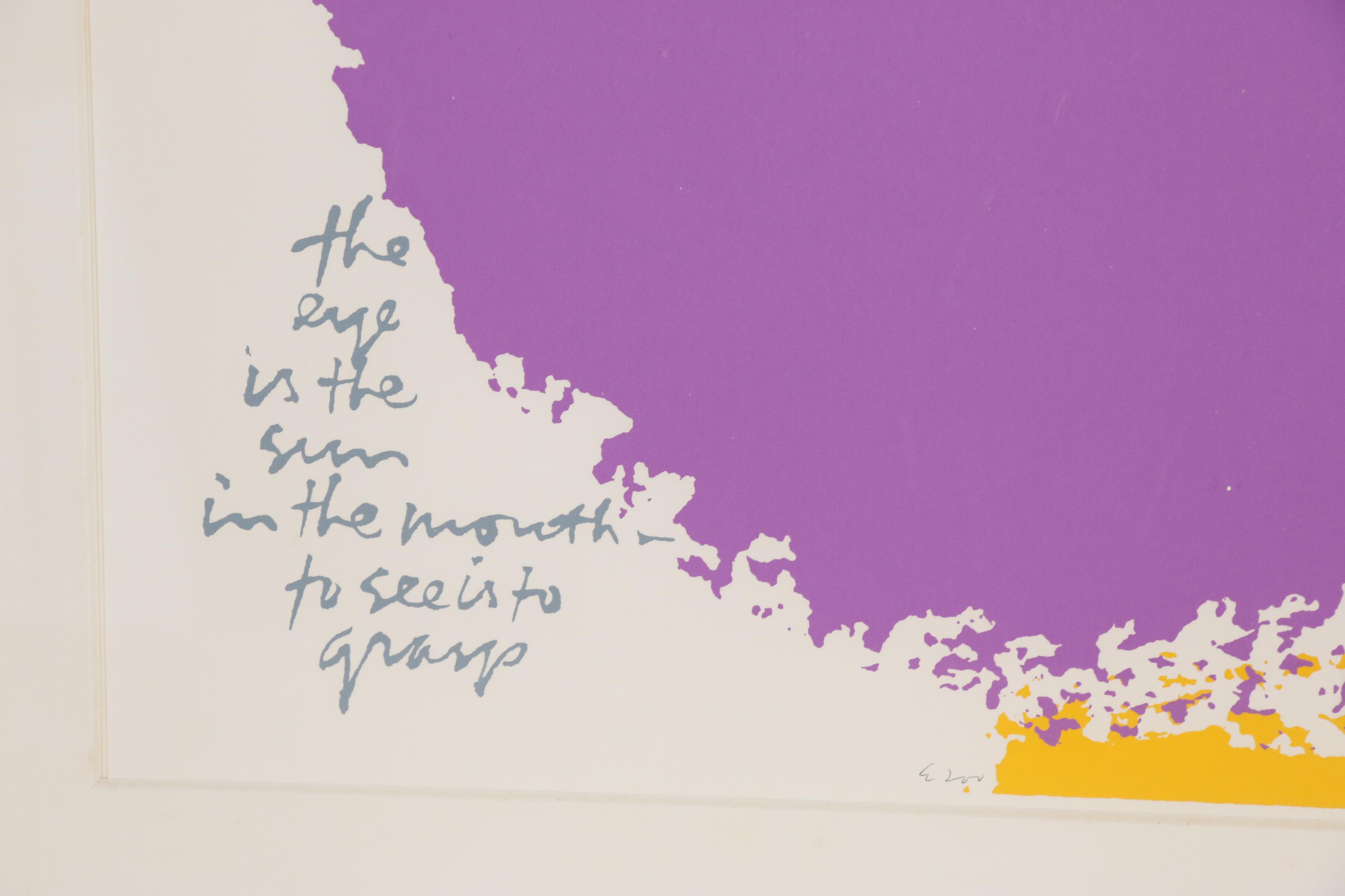 Sister Mary Corita Kent Serigraph "The Eye in the Sun"