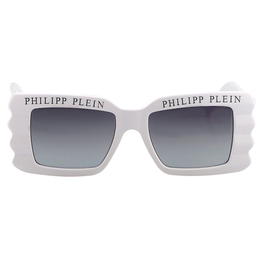 Philipp Plein White and Black Sunglasses