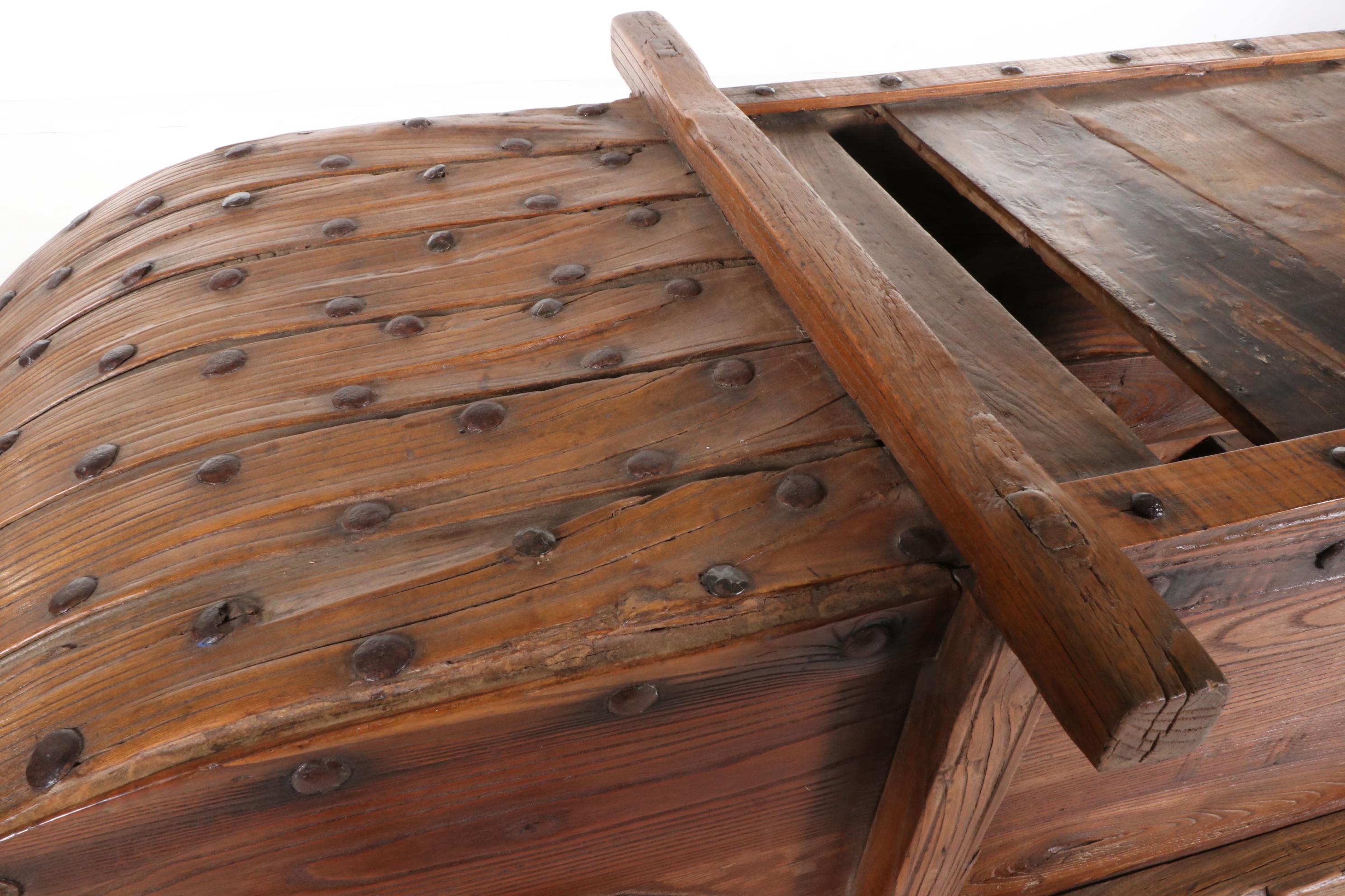 Chinese Hand Crafted Wooden Rice Thresher, Late 19th Century