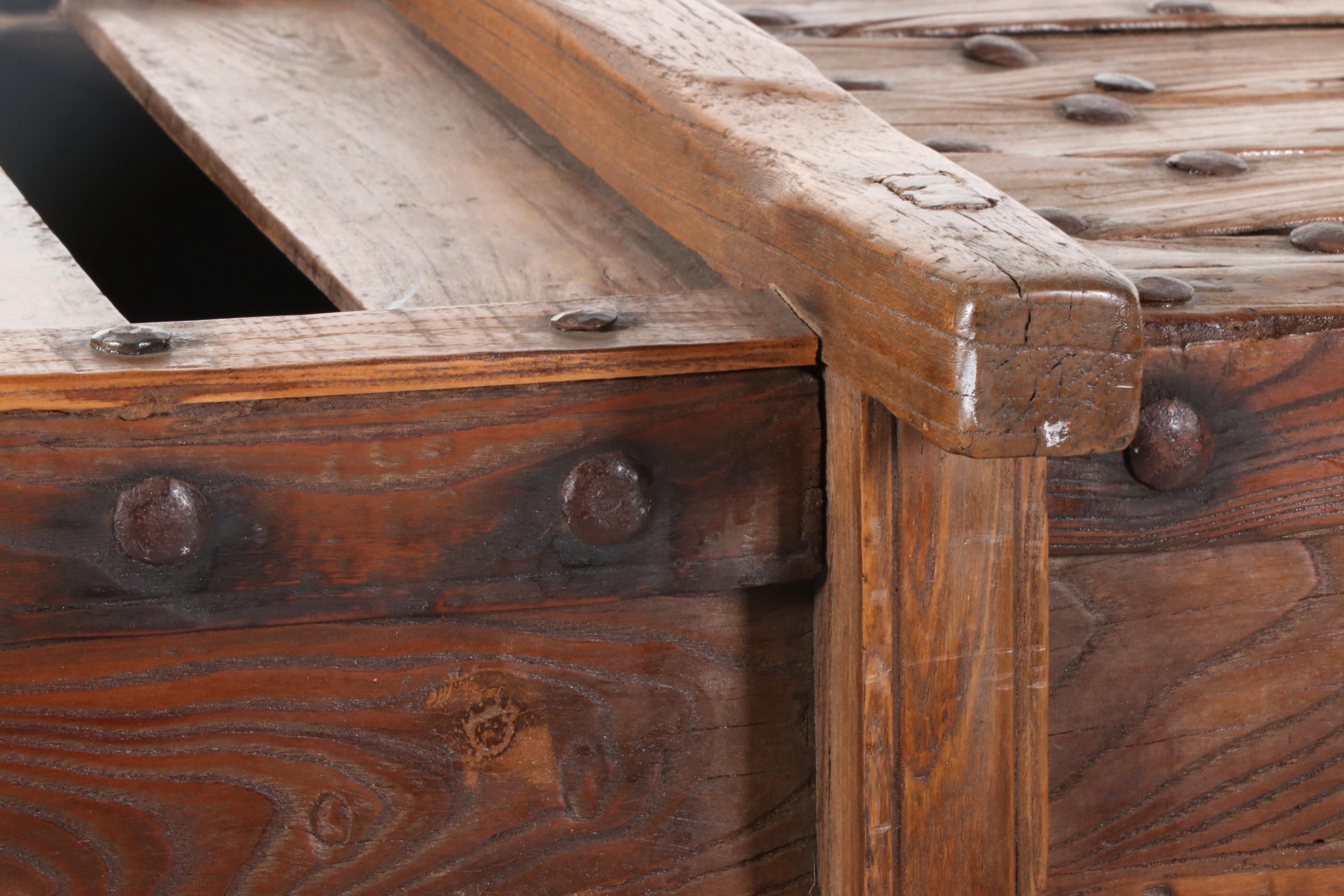 Chinese Hand Crafted Wooden Rice Thresher, Late 19th Century