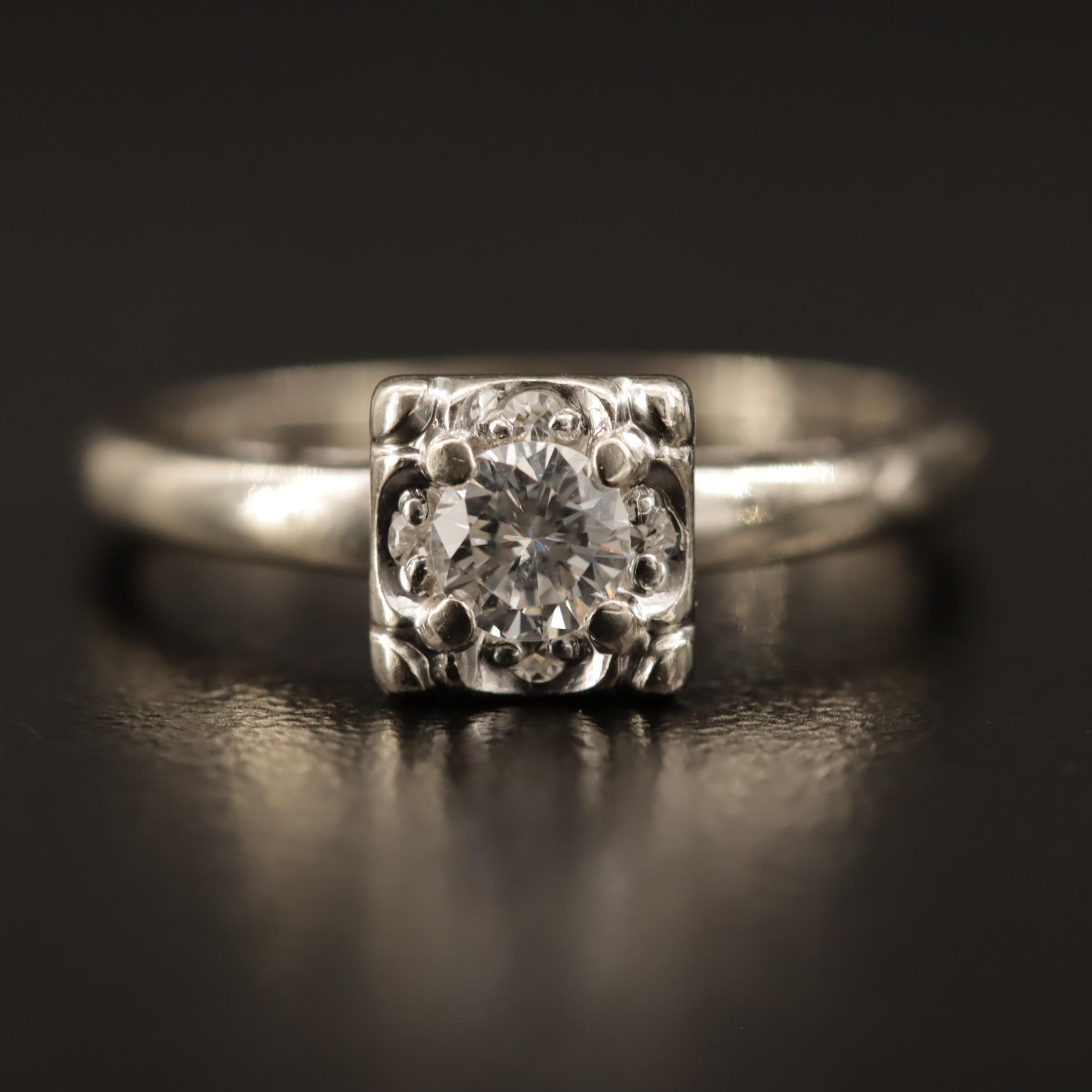 Vintage 14K Diamond Ring Set