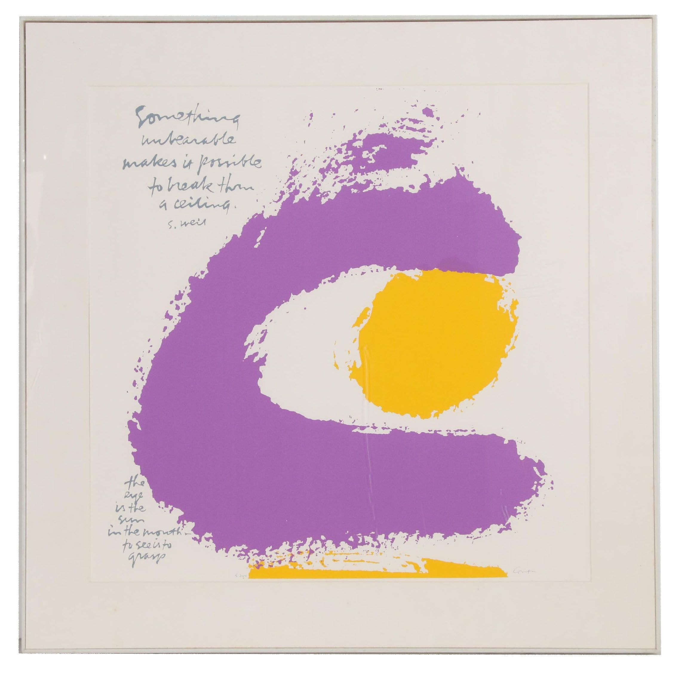 Sister Mary Corita Kent Serigraph "The Eye in the Sun"