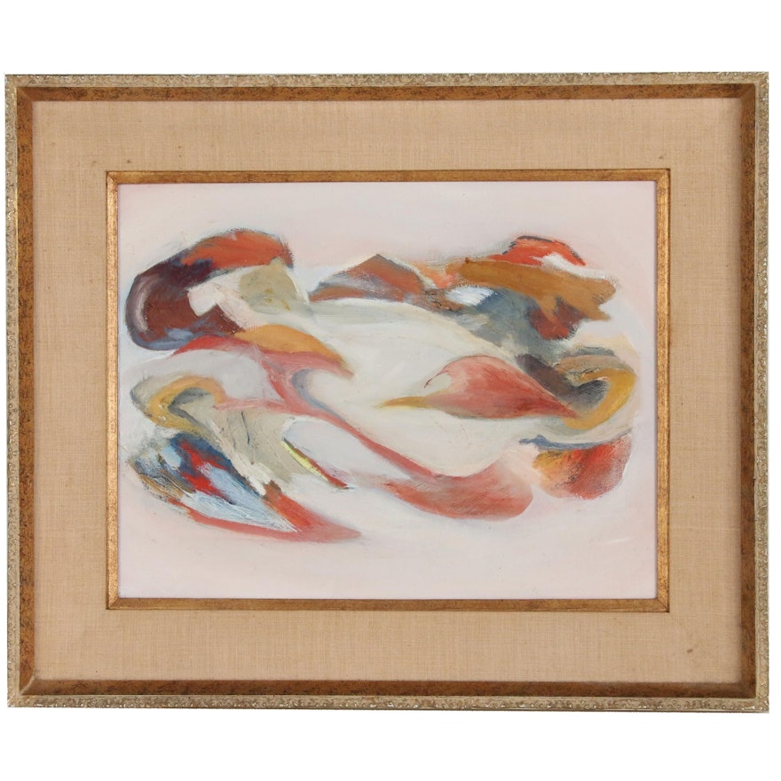 Abstract Oil Painting, Mid to Late 20th Century