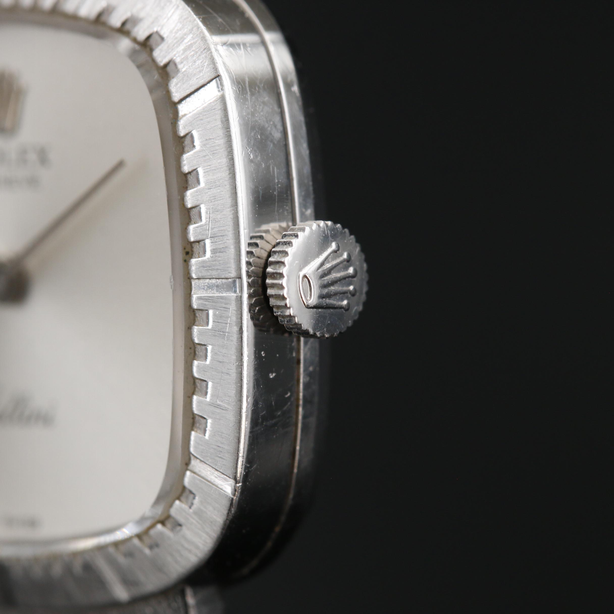 Rolex Cellini 18K White Gold Stem Wind Watch, Circa 1975