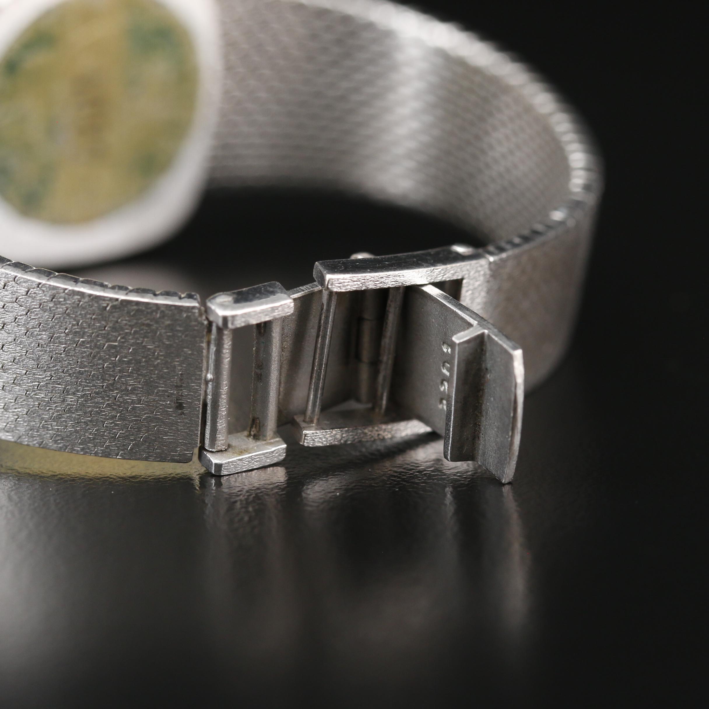 Rolex Cellini 18K White Gold Stem Wind Watch, Circa 1975