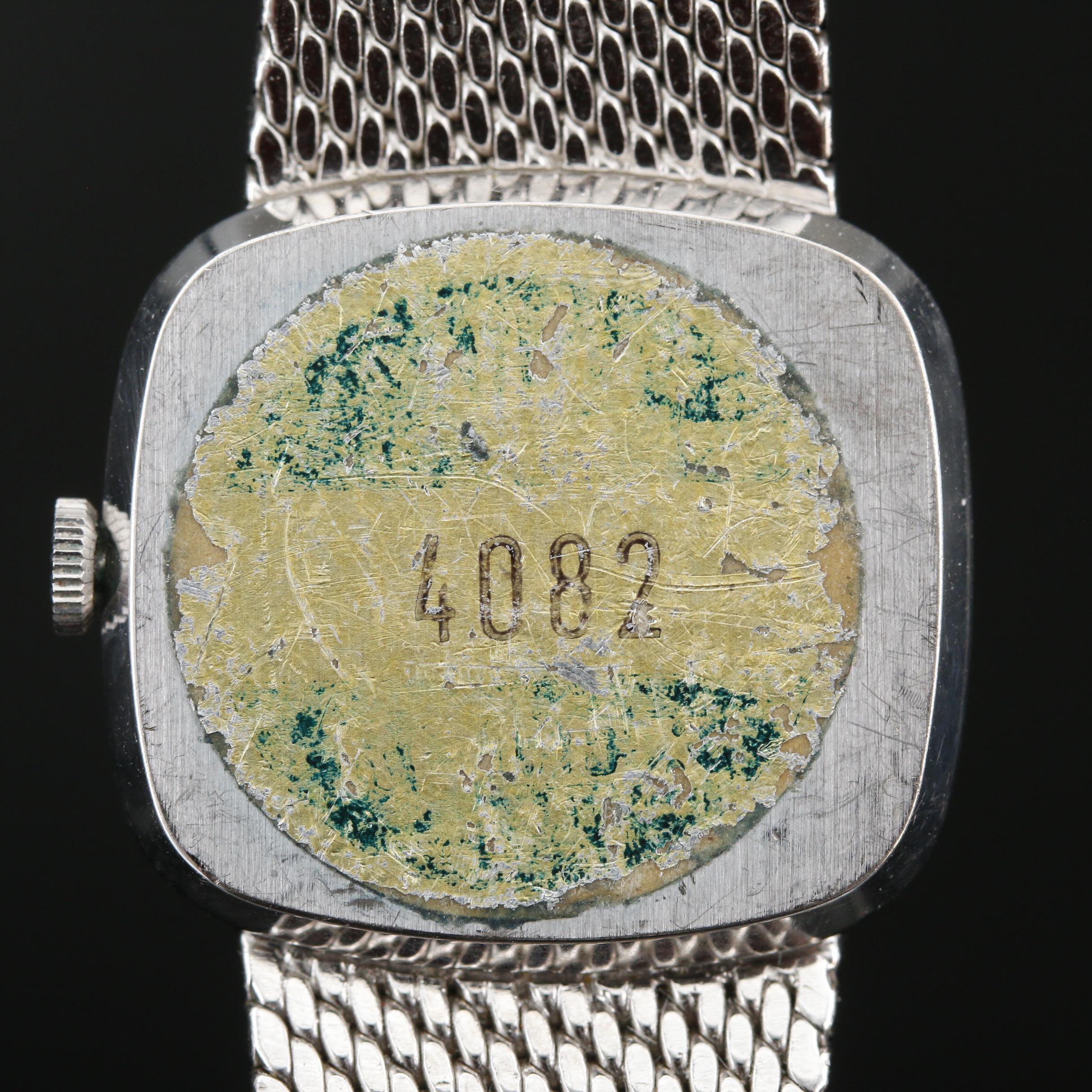 Rolex Cellini 18K White Gold Stem Wind Watch, Circa 1975