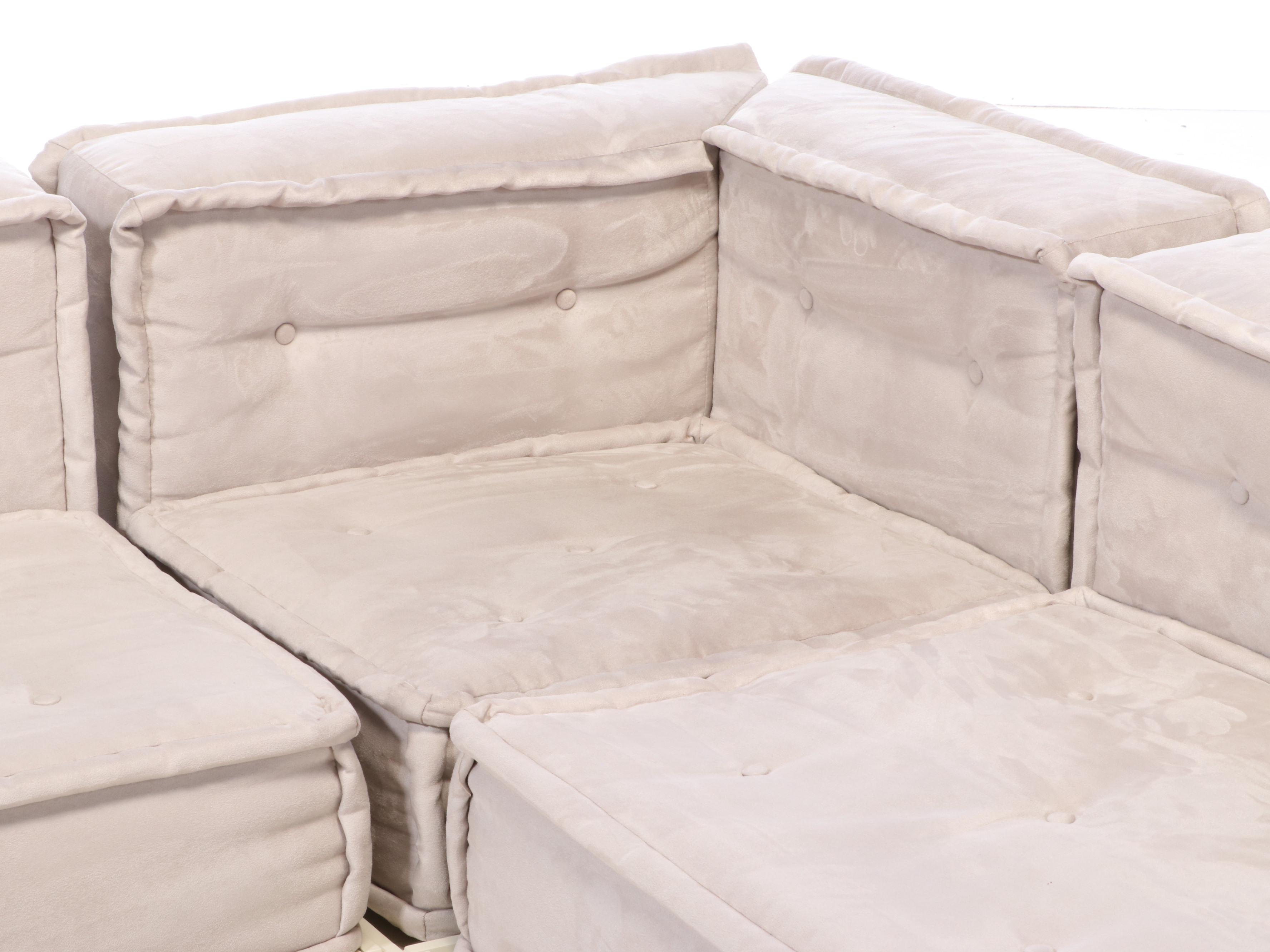 Pottery Barn Teen "Cushy Lounge" Three-Piece Upholstered Sectional Sofa