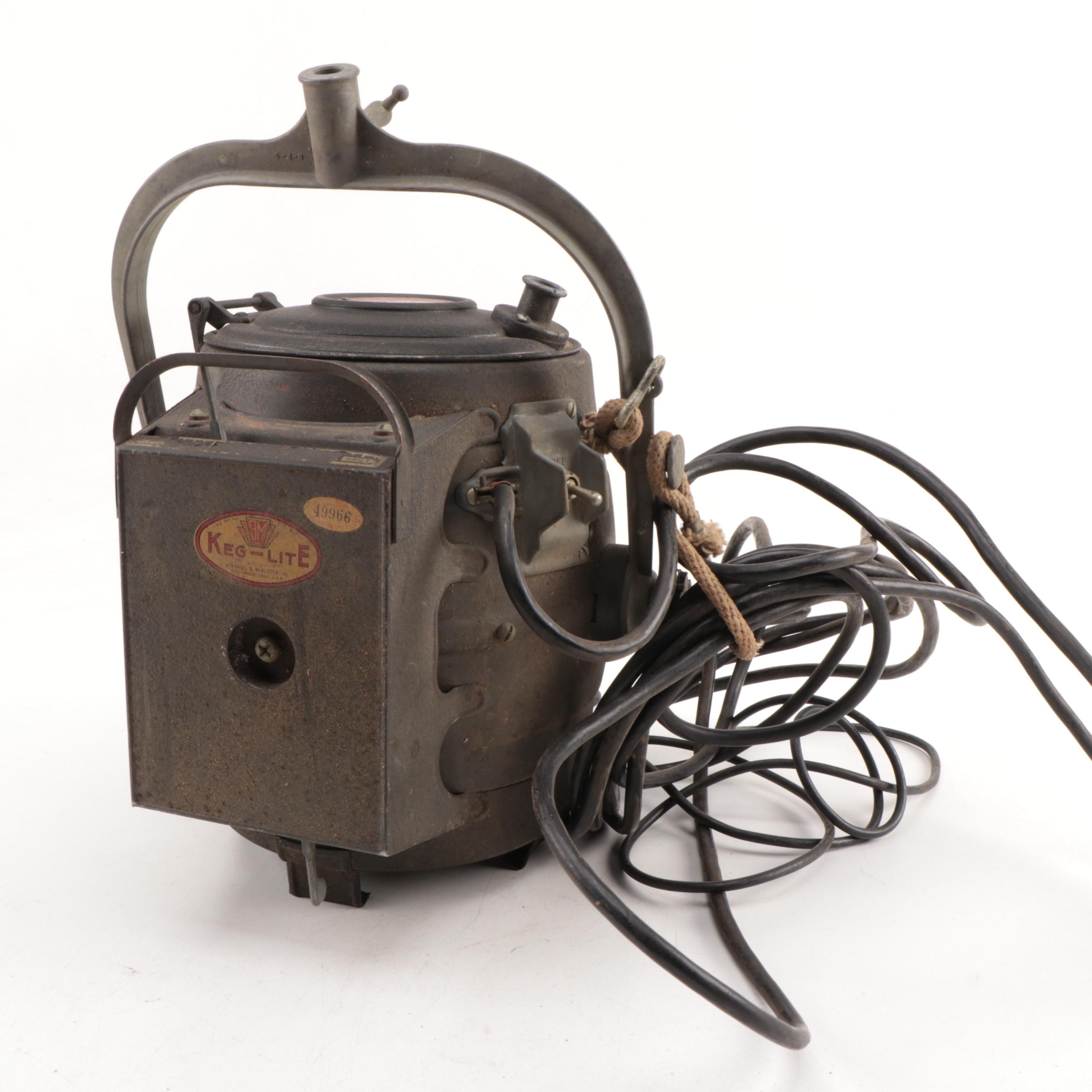 Bardwell & McAlister Film Studio Keg-Lite, Mid-20th Century