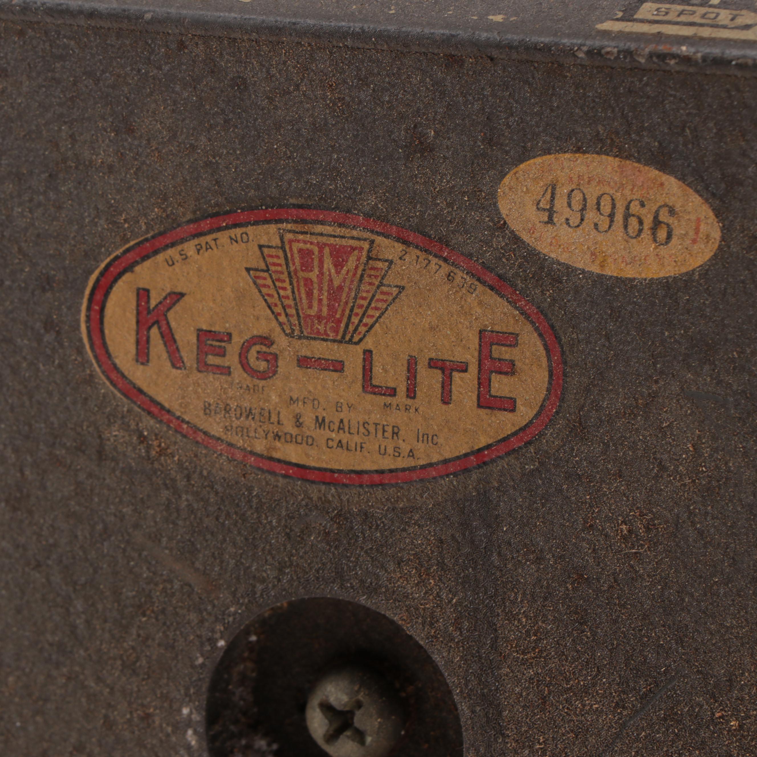 Bardwell & McAlister Film Studio Keg-Lite, Mid-20th Century