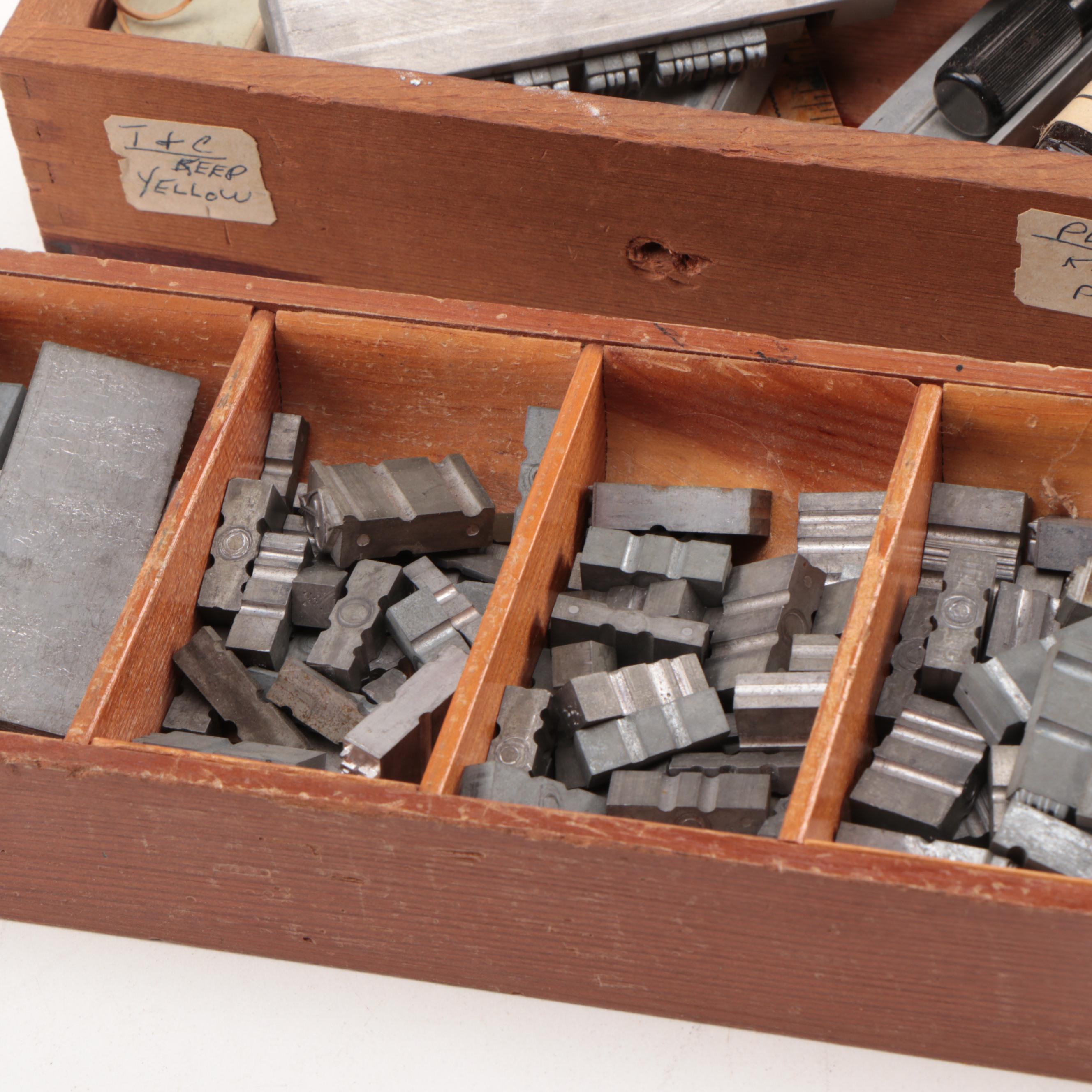 Kingsley 18pt, 14pt, and Garamond Hot Stamp Letterpress Type Collection