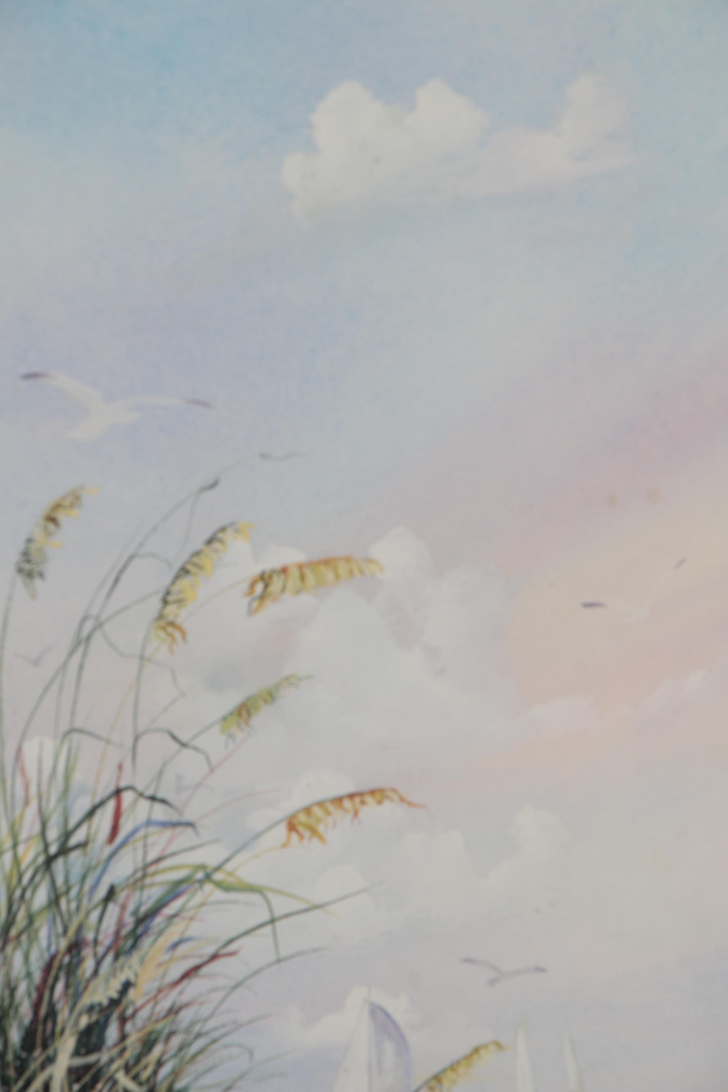 Blanche Sumrall Offset Lithograph "East Beach," circa 1970