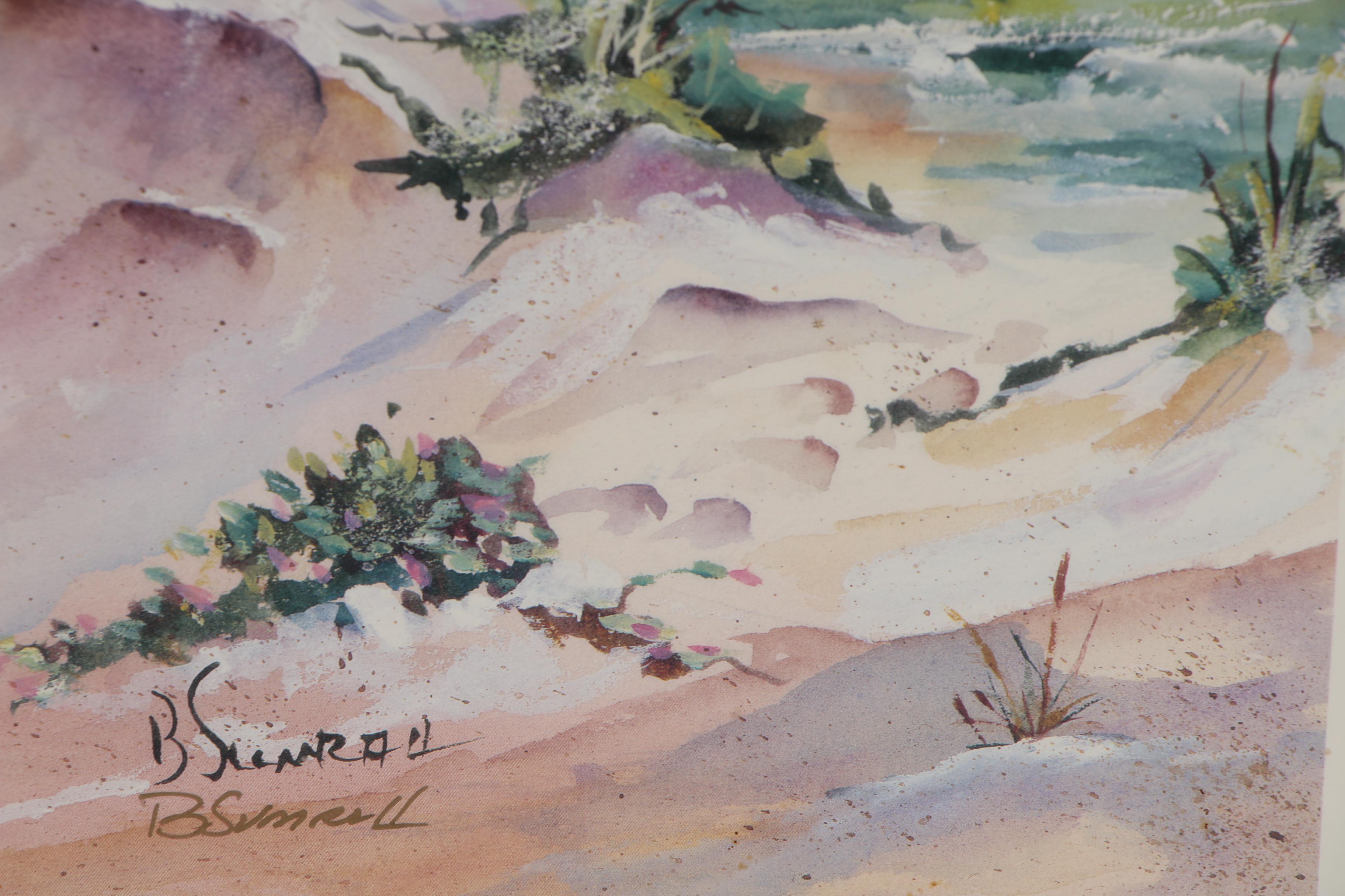 Blanche Sumrall Offset Lithograph "East Beach," circa 1970