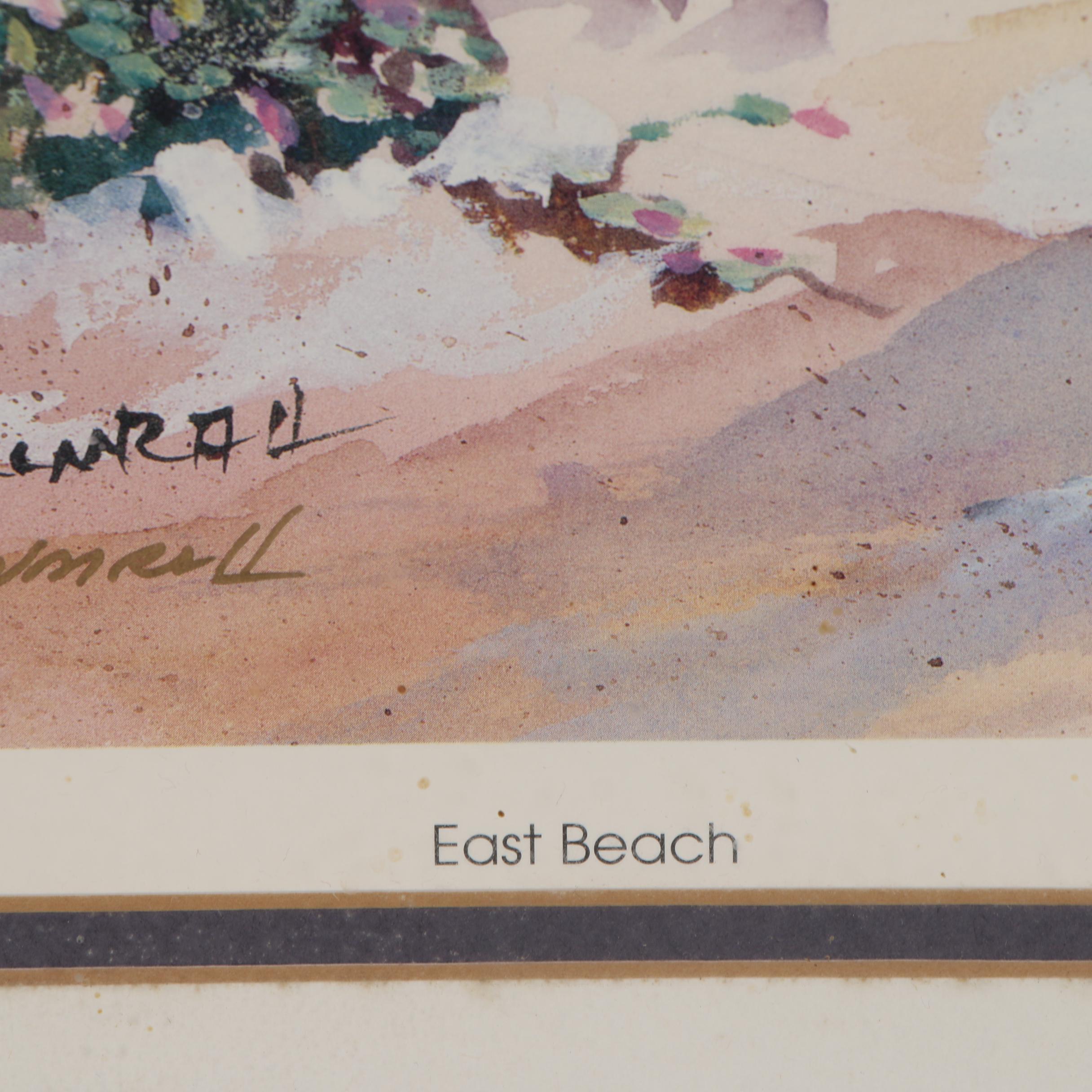 Blanche Sumrall Offset Lithograph "East Beach," circa 1970