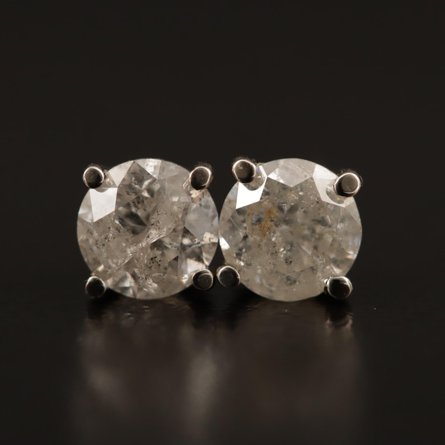 14K 1.01 CTW Diamond Stud Earrings