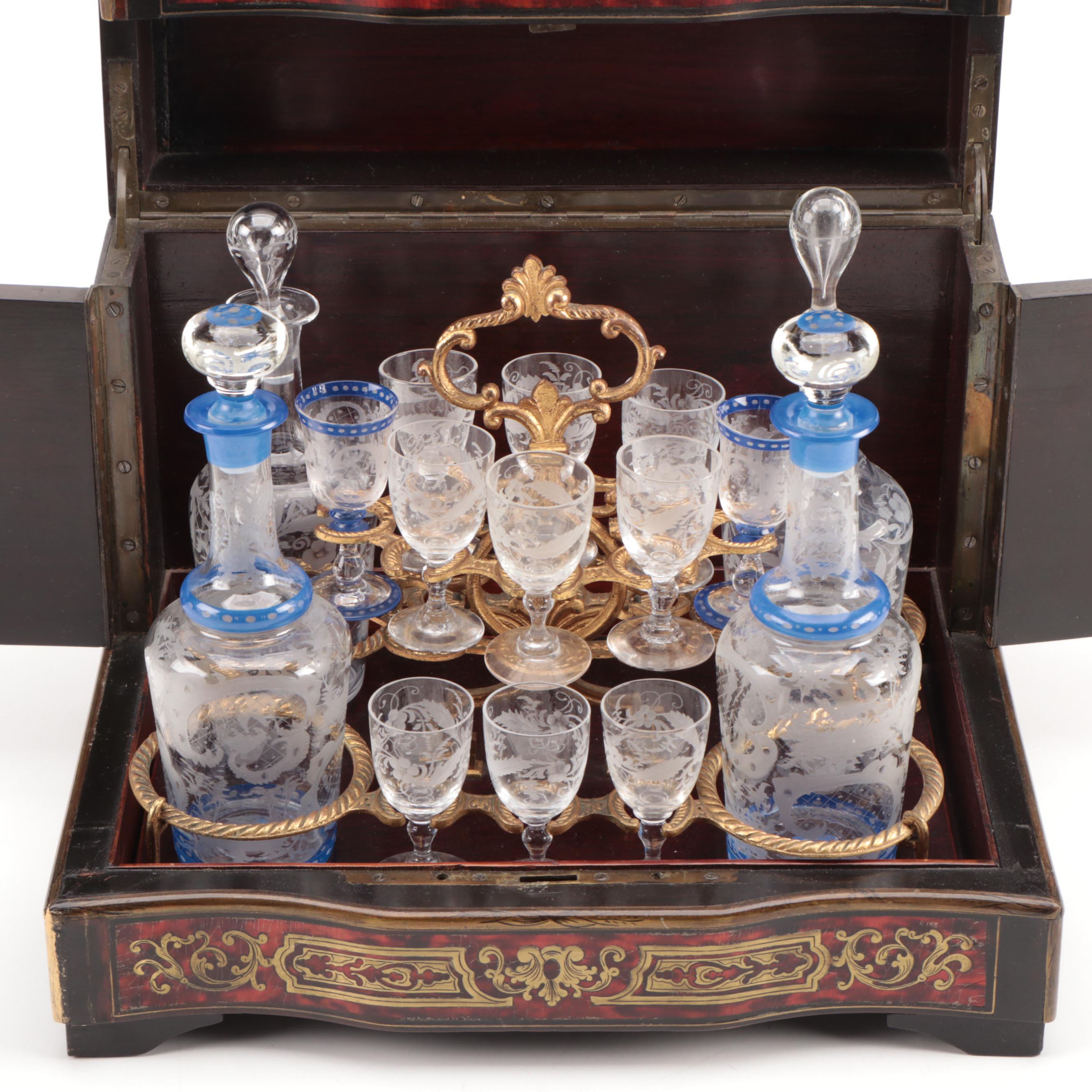 Napoleon III Boulle Marquetry Cave à Liqueur, 19th Century