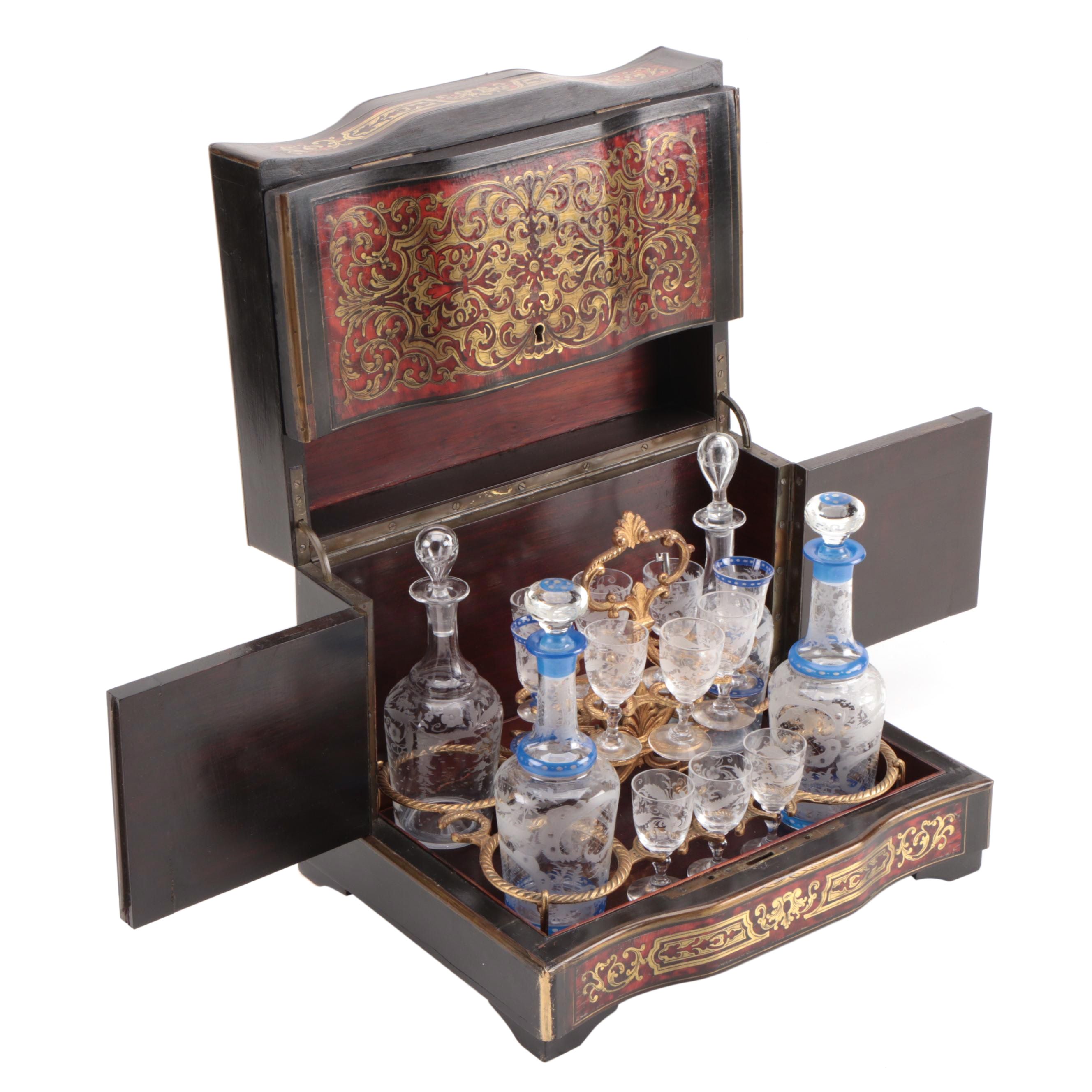 Napoleon III Boulle Marquetry Cave à Liqueur, 19th Century