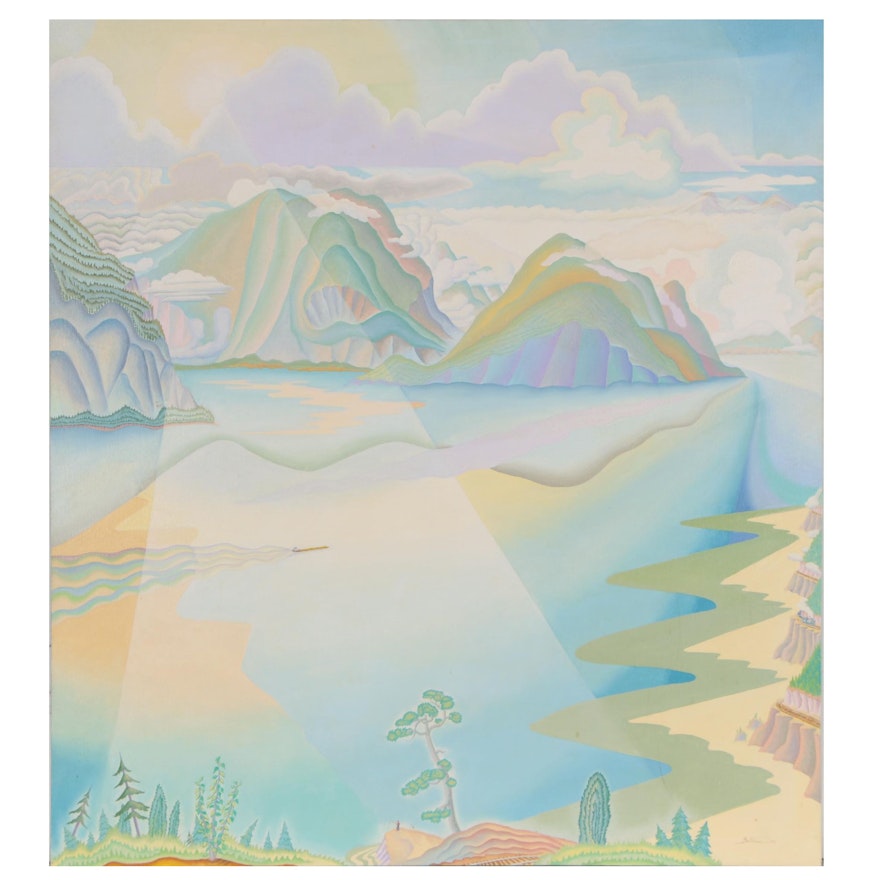 Dan Boldman Oil Painting "Horseshoe Bay to Squamish," 1975