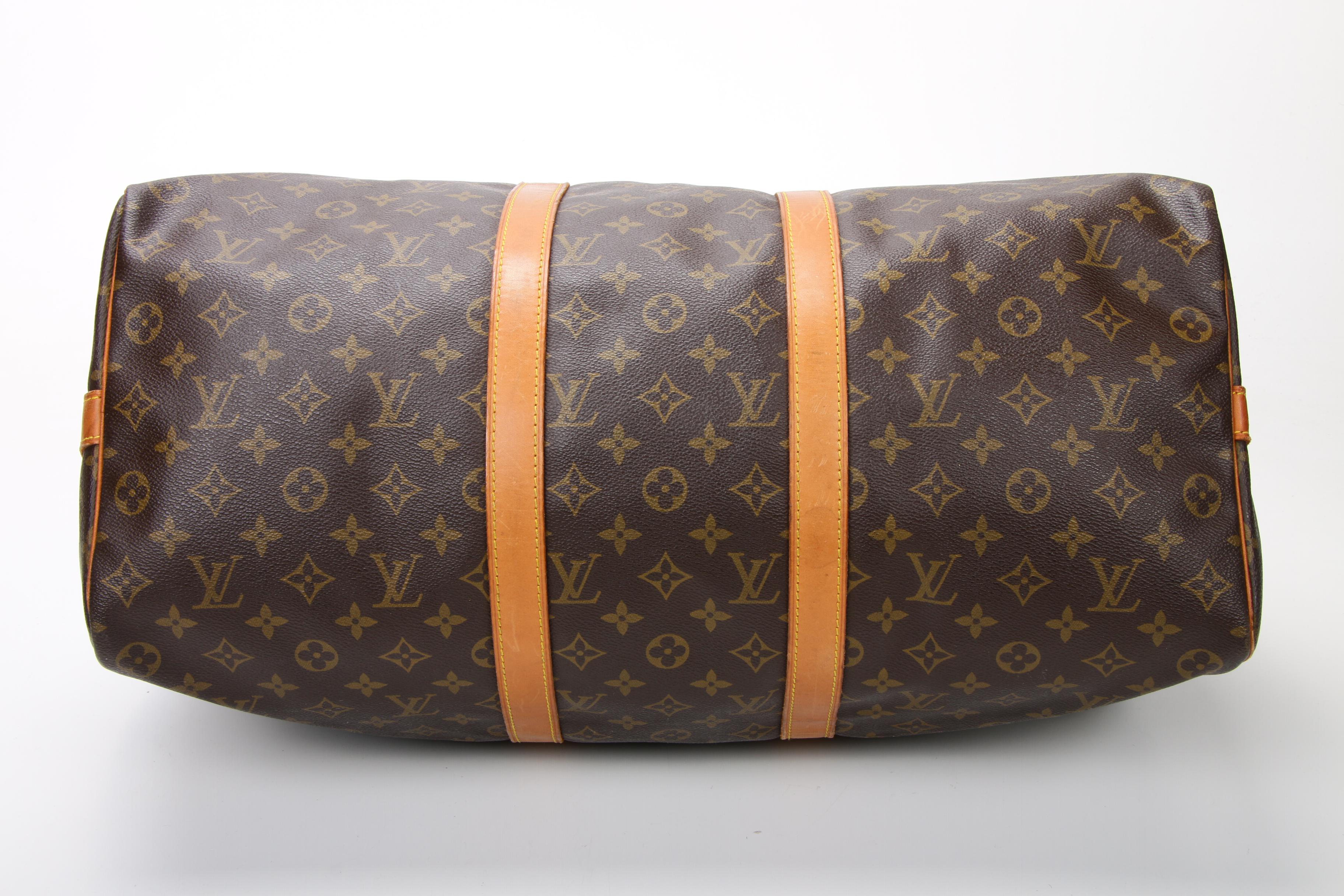 Louis Vuitton Malletier Keepall 50 in Monogram Canvas and Vachetta Leather