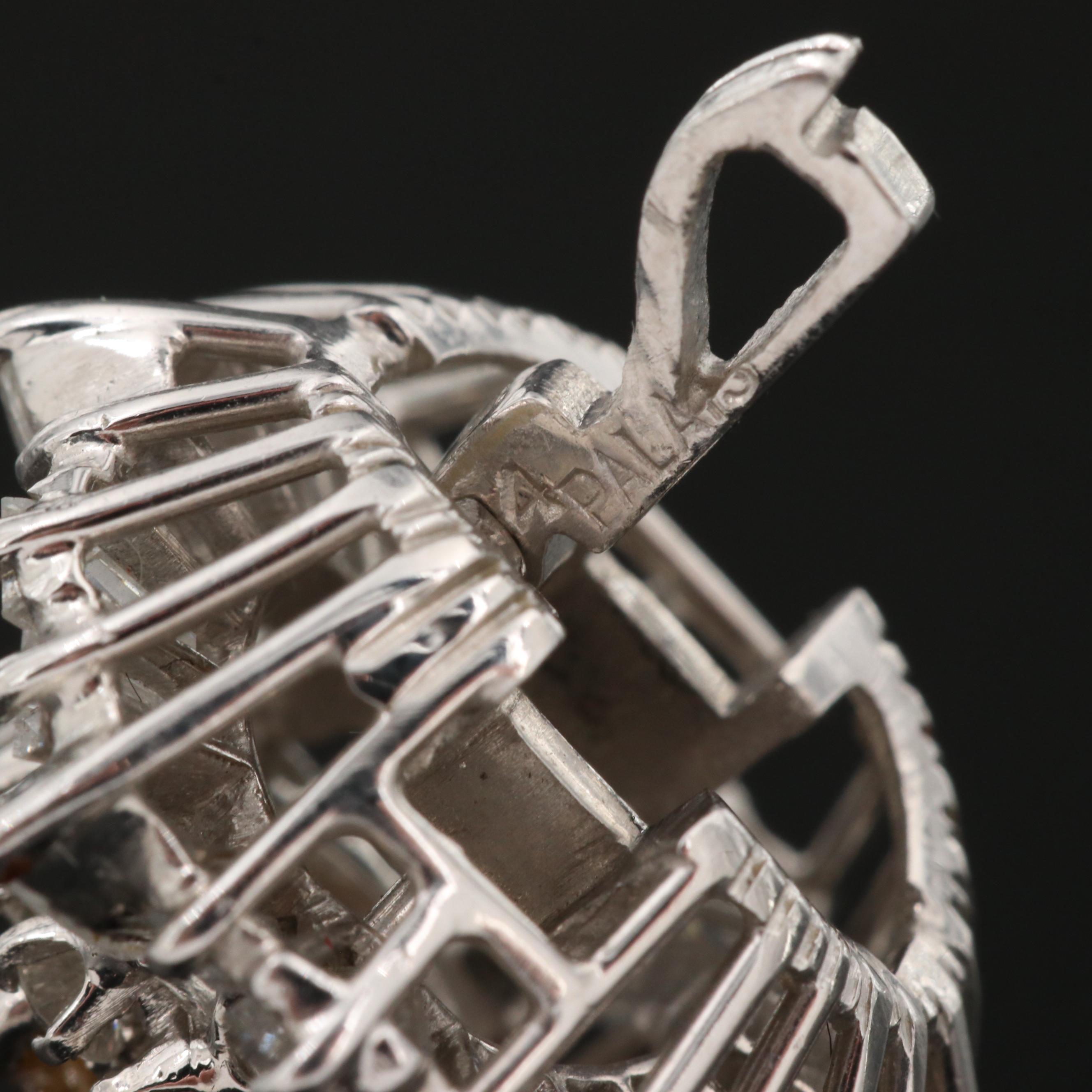 1970s Ring-Dant Platinum and 14K 3.08 CTW Diamond Convertible Ring