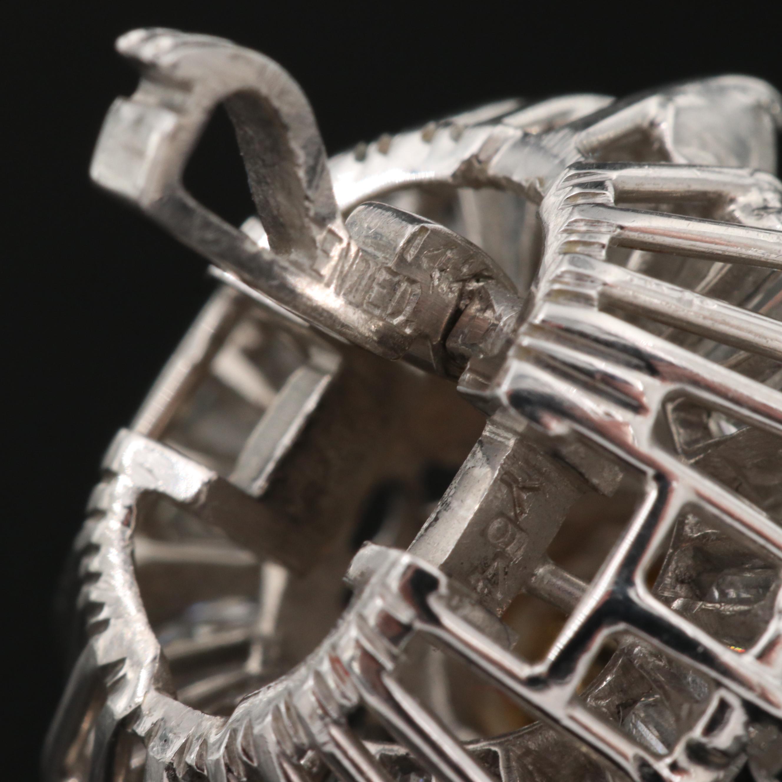 1970s Ring-Dant Platinum and 14K 3.08 CTW Diamond Convertible Ring