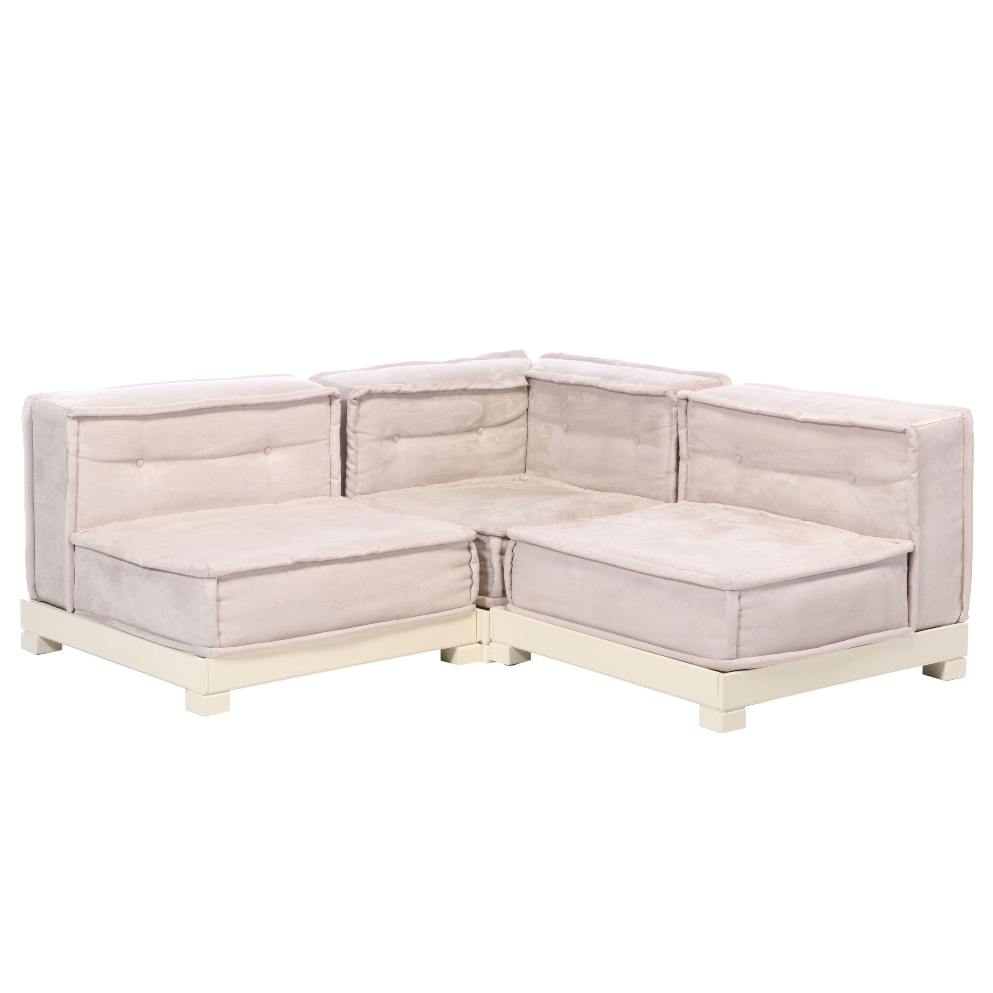 Pottery Barn Teen "Cushy Lounge" Three-Piece Upholstered Sectional Sofa