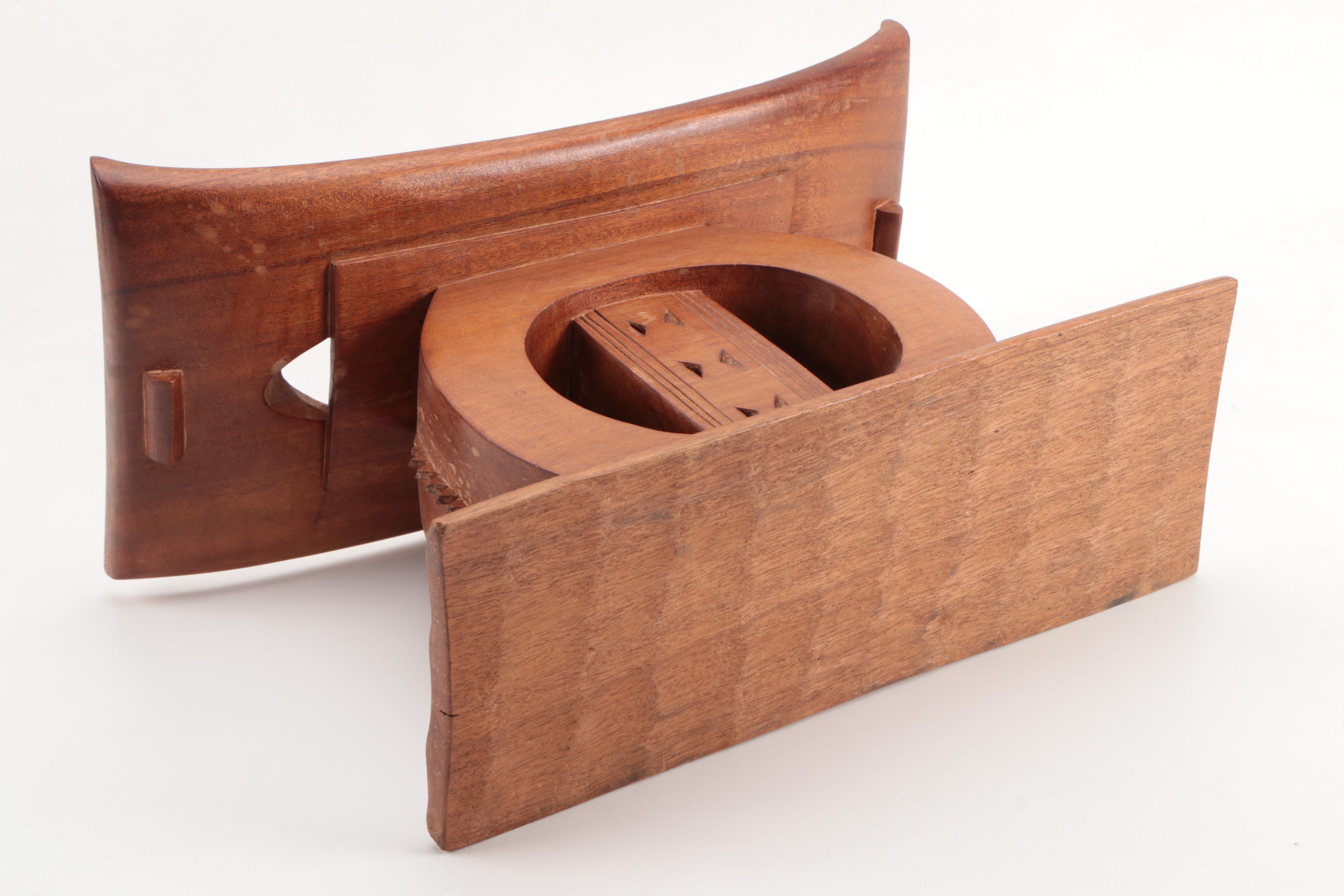 Ashanti Hand Carved Wood Tribal Stool
