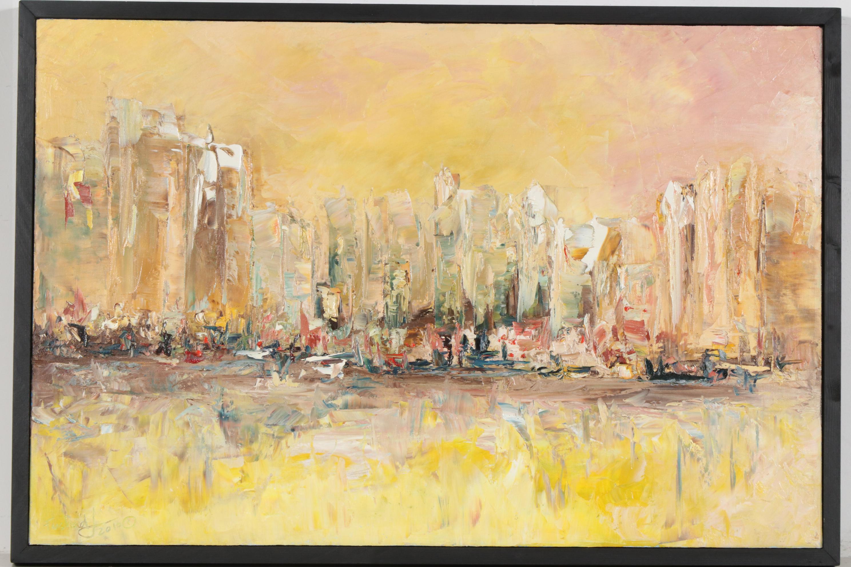 Farshad Lanjani Oil Painting "The Golden City", 2010