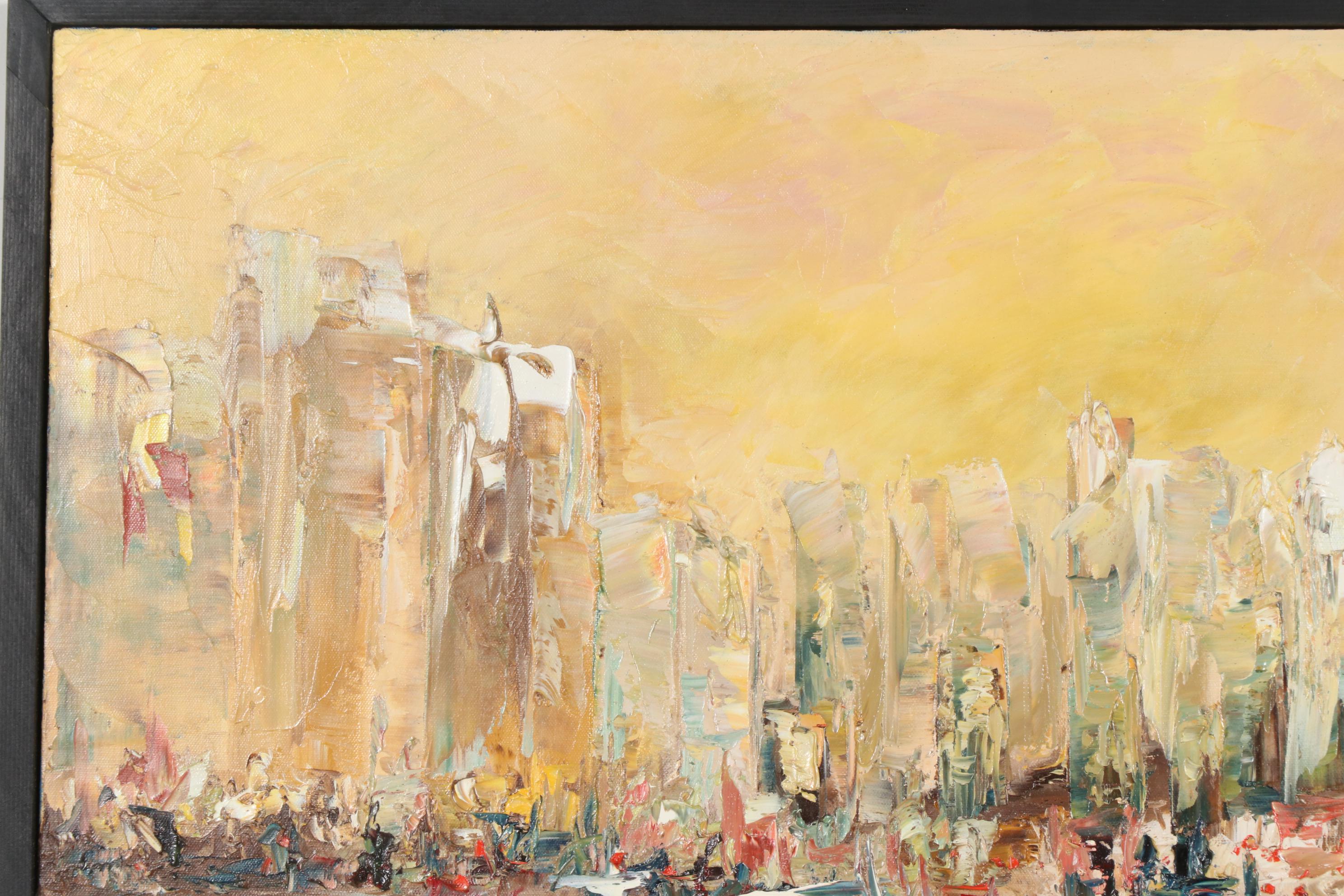 Farshad Lanjani Oil Painting "The Golden City", 2010