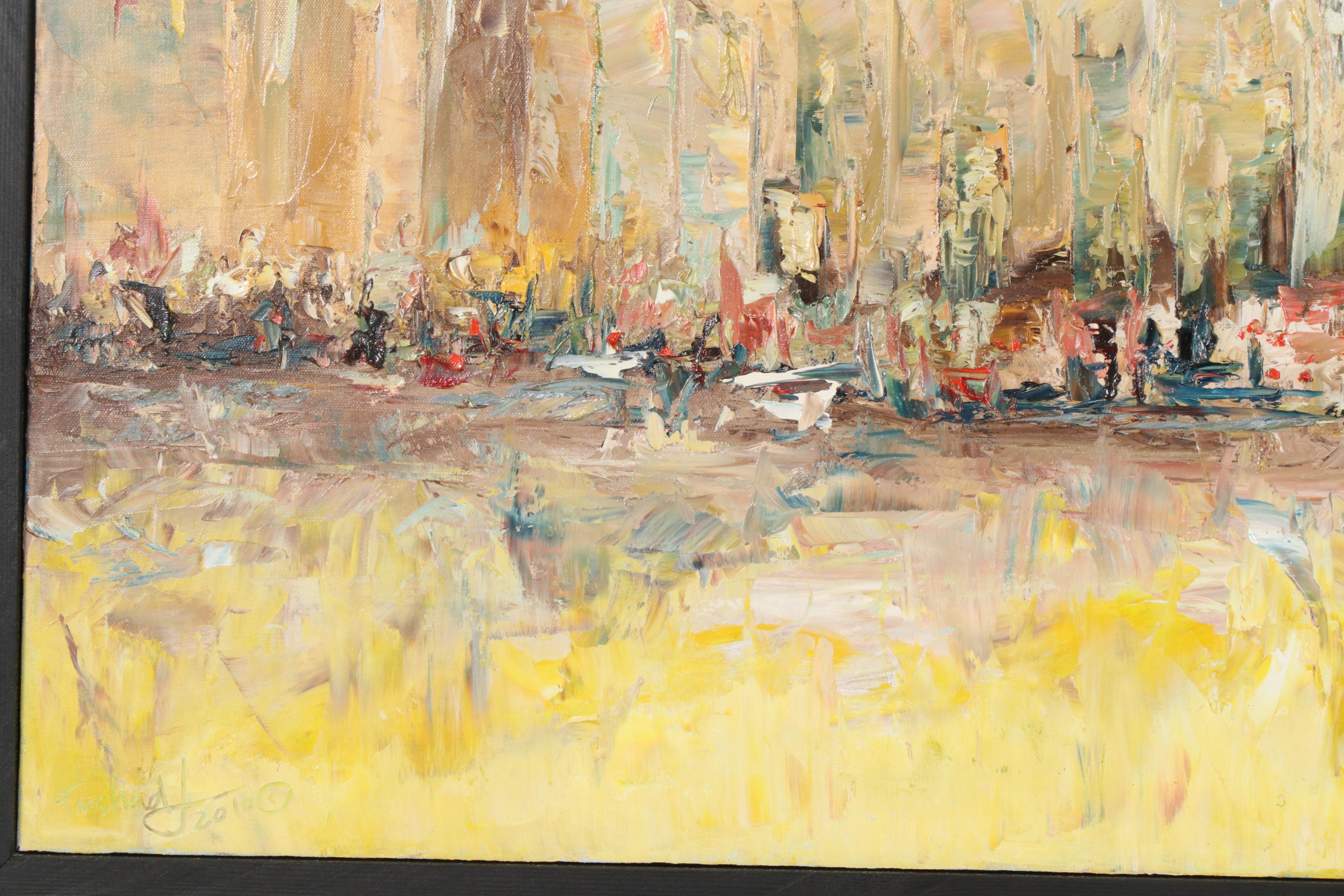 Farshad Lanjani Oil Painting "The Golden City", 2010