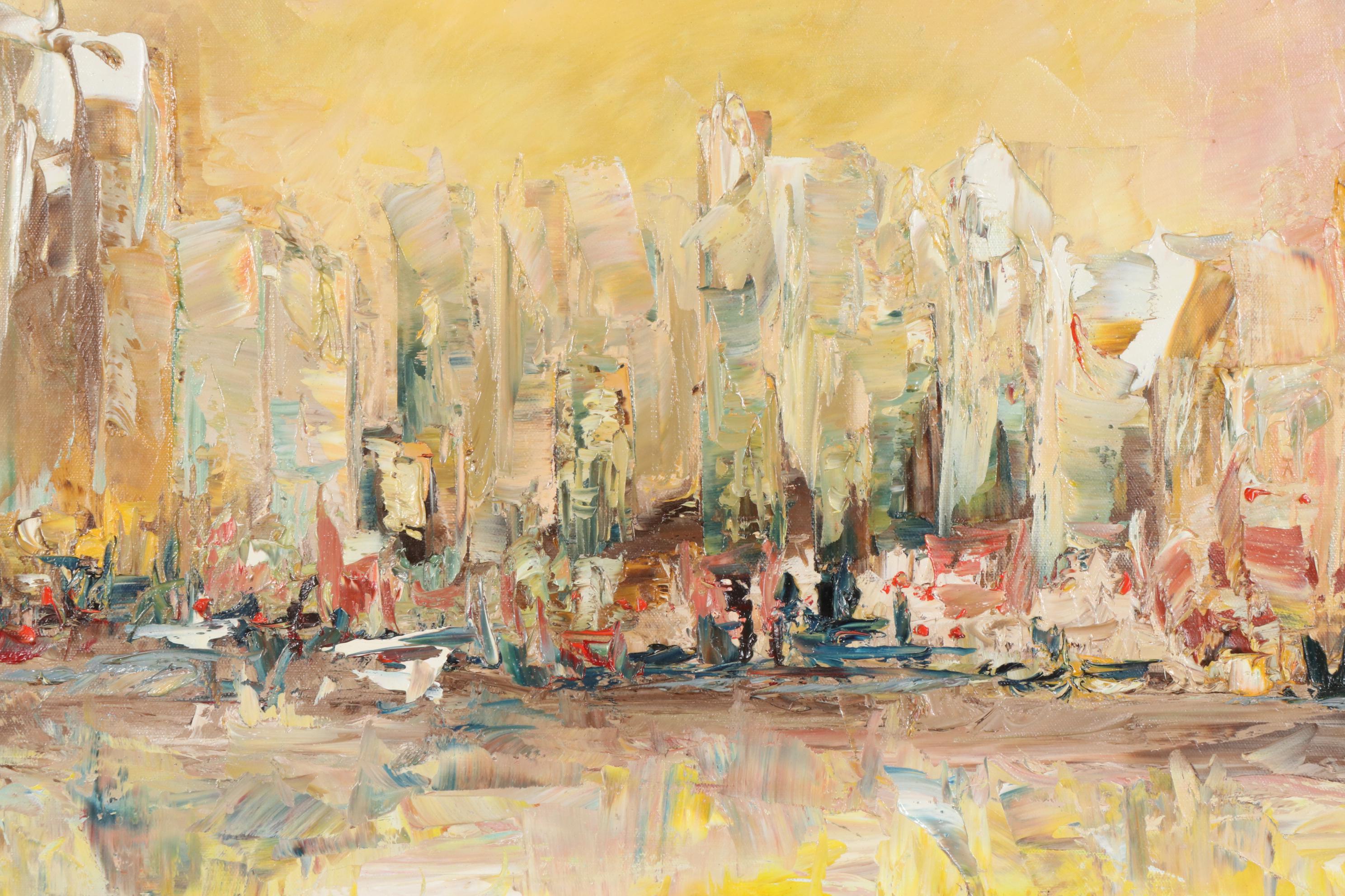 Farshad Lanjani Oil Painting "The Golden City", 2010
