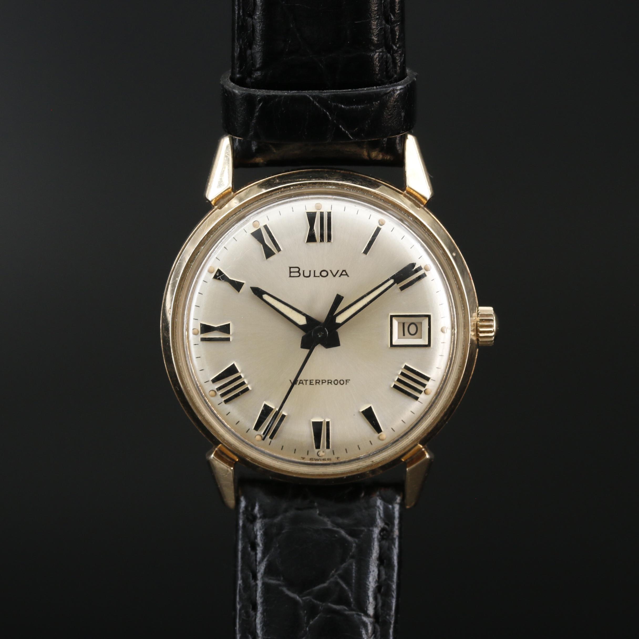 1967 Bulova Date King 10K Rolled Gold Plate Stem Wind Watch