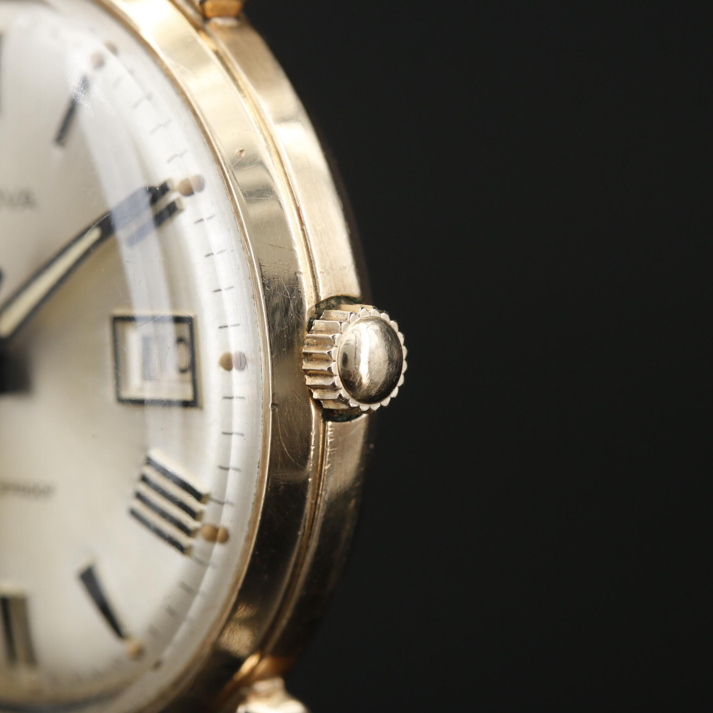 1967 Bulova Date King 10K Rolled Gold Plate Stem Wind Watch