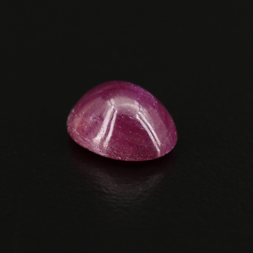 Loose 3.66 CT Oval Ruby Cabochon