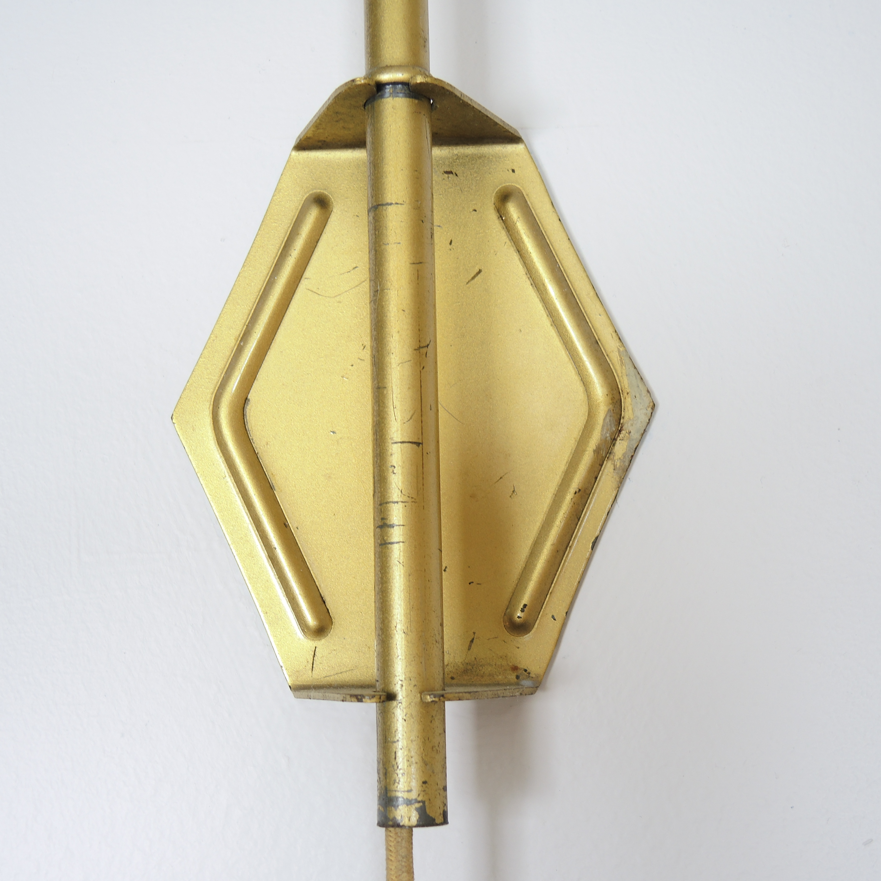 Mid Century Modern Berger Brass Adjustable Wall Lamp